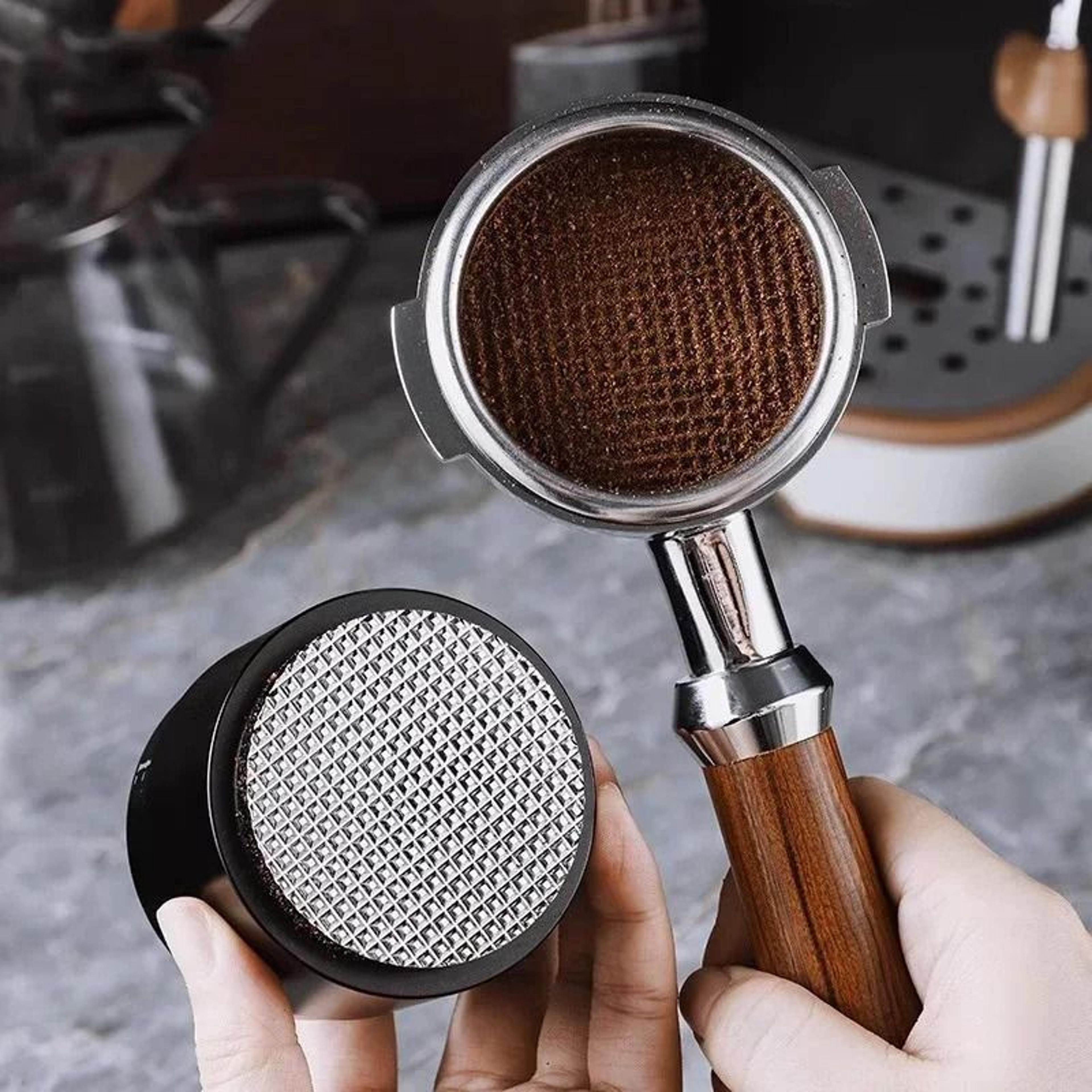 stainless steel 3-in-1 espresso tamper & needle distributor – professional barista leveler tool