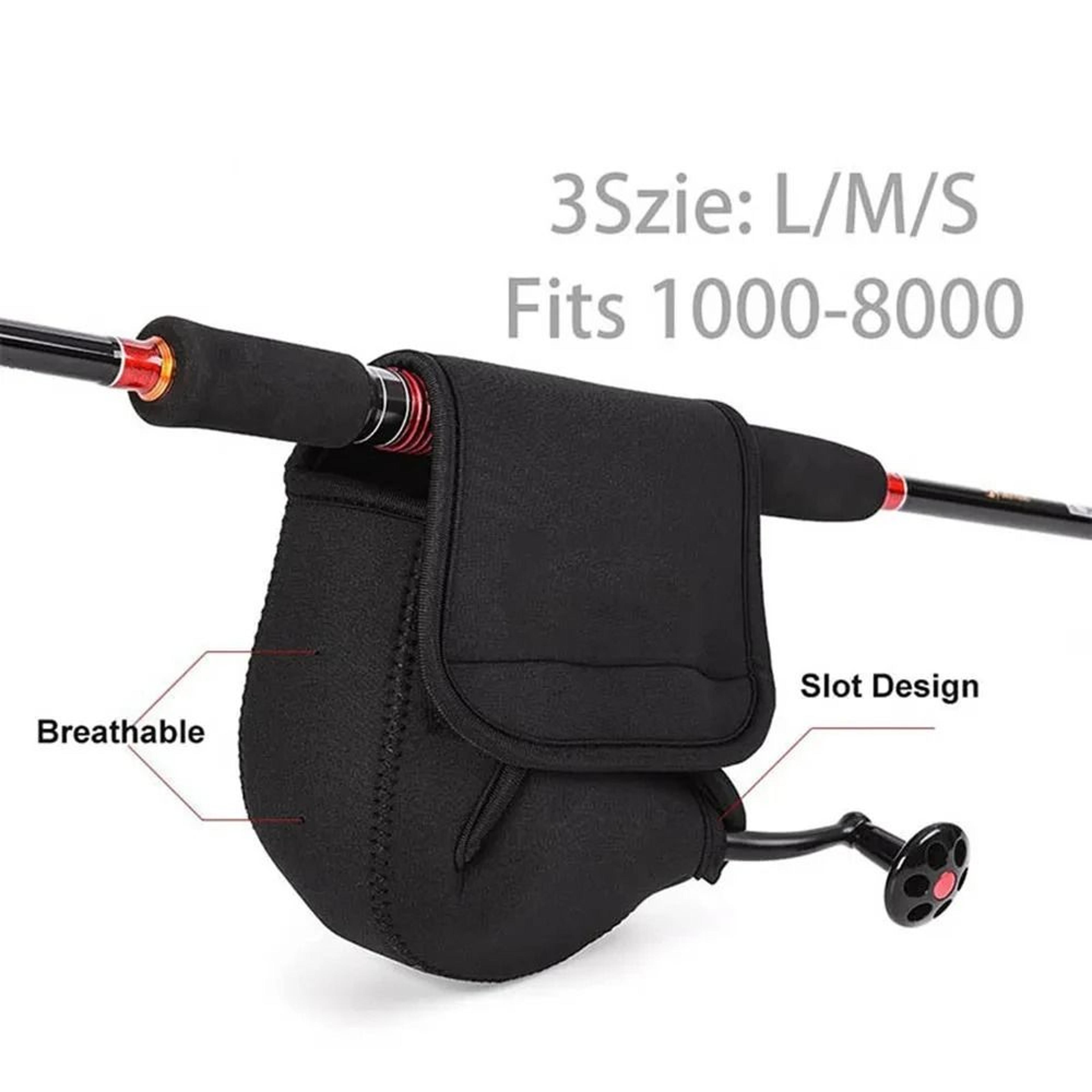 universal neoprene spinning fishing reel cover – waterproof protective storage case