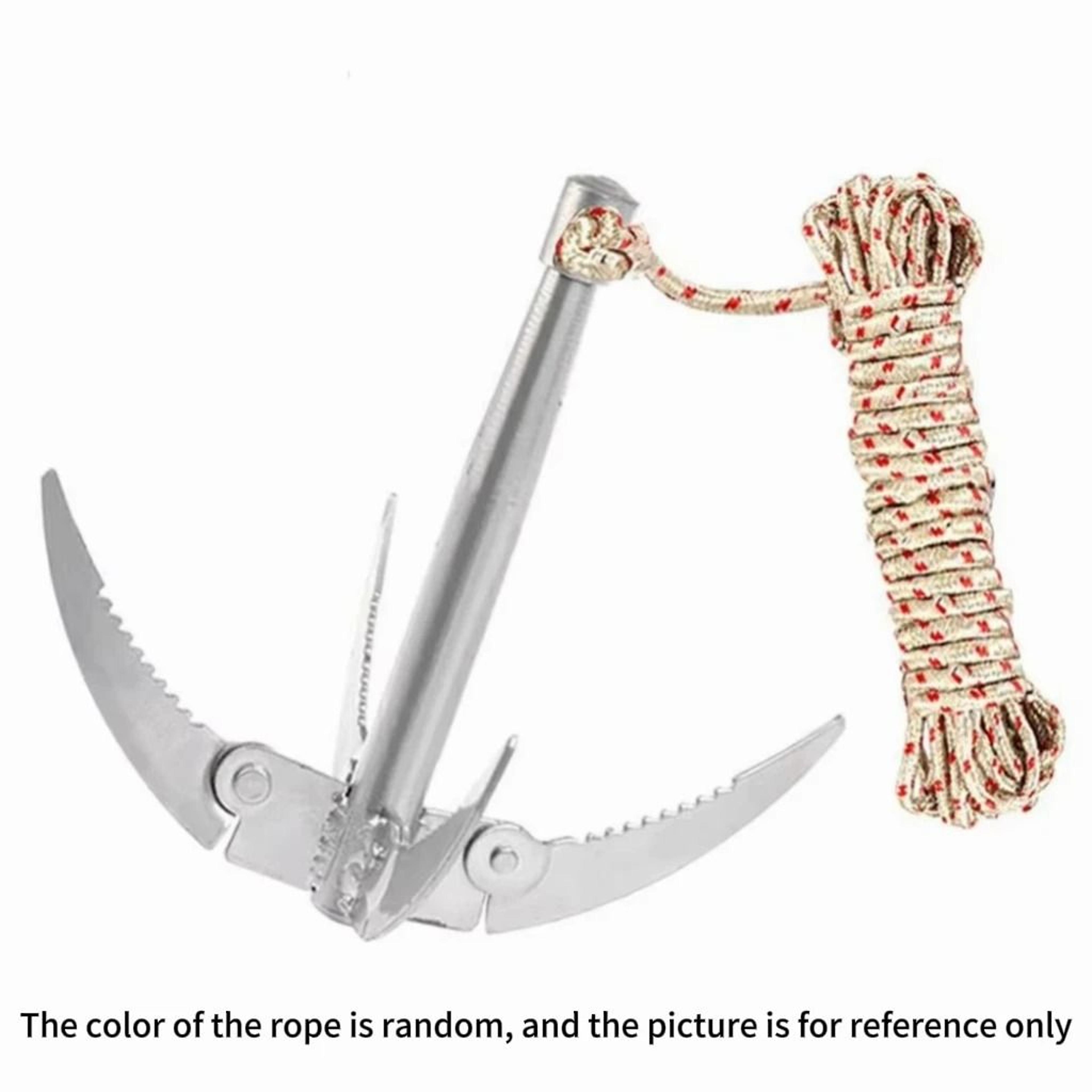 folding boat anchor & grappling hook – sturdy survival tool for canoes, kayaks, and small craft