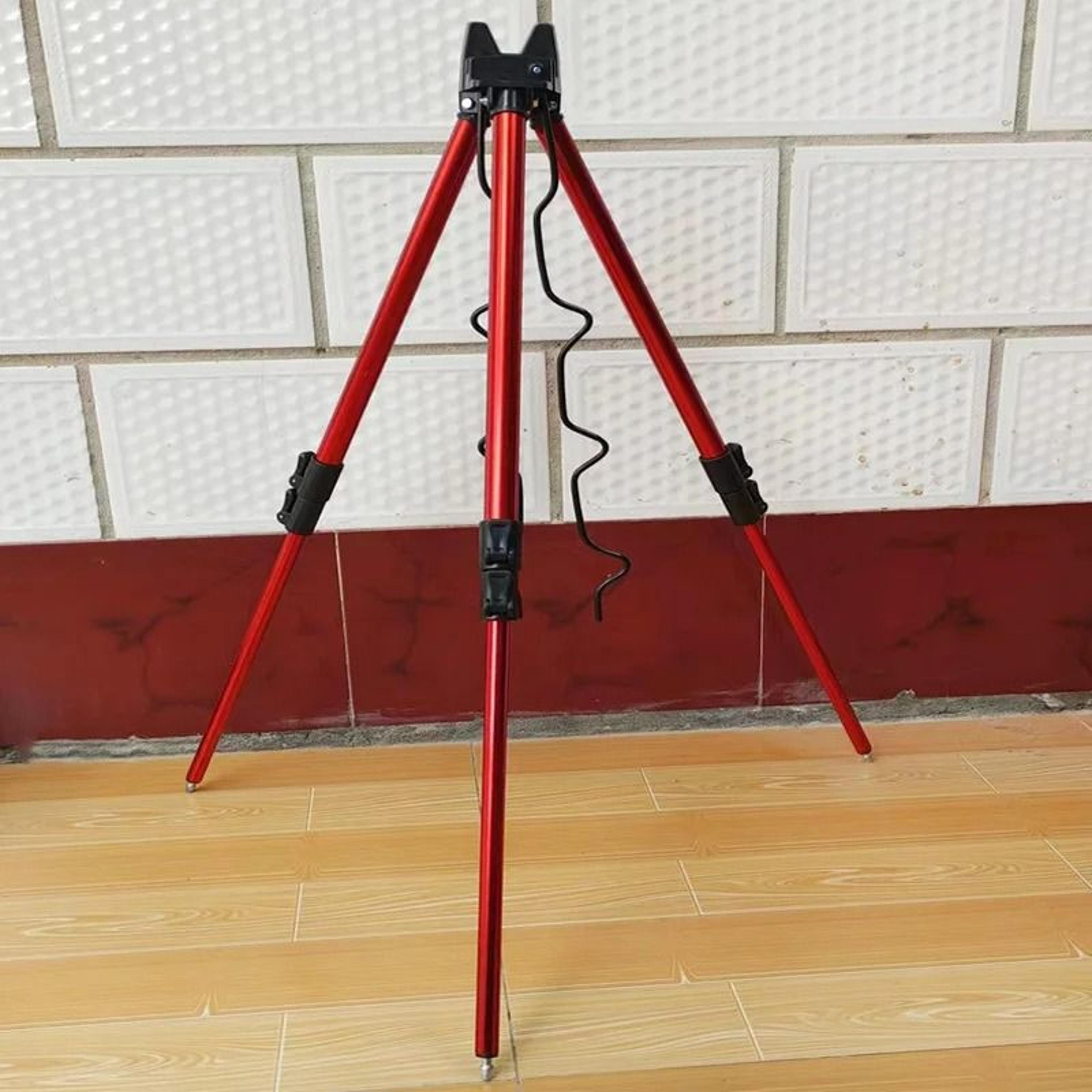 telescopic aluminum alloy fishing rod tripod stand – heavy-duty multi-rod holder for all rod types