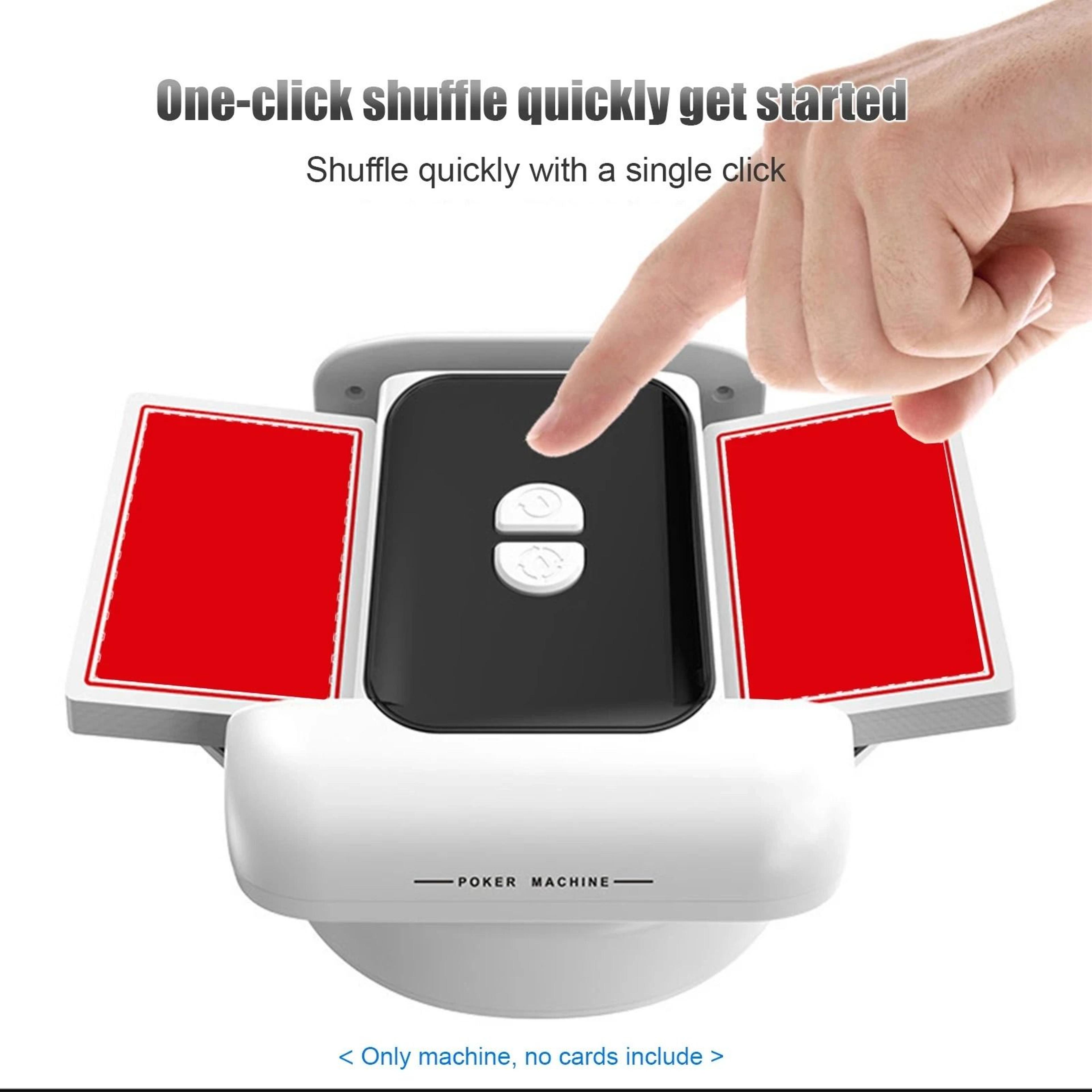 automatic 2-deck card shuffler – rechargeable electric poker machine with type-c port