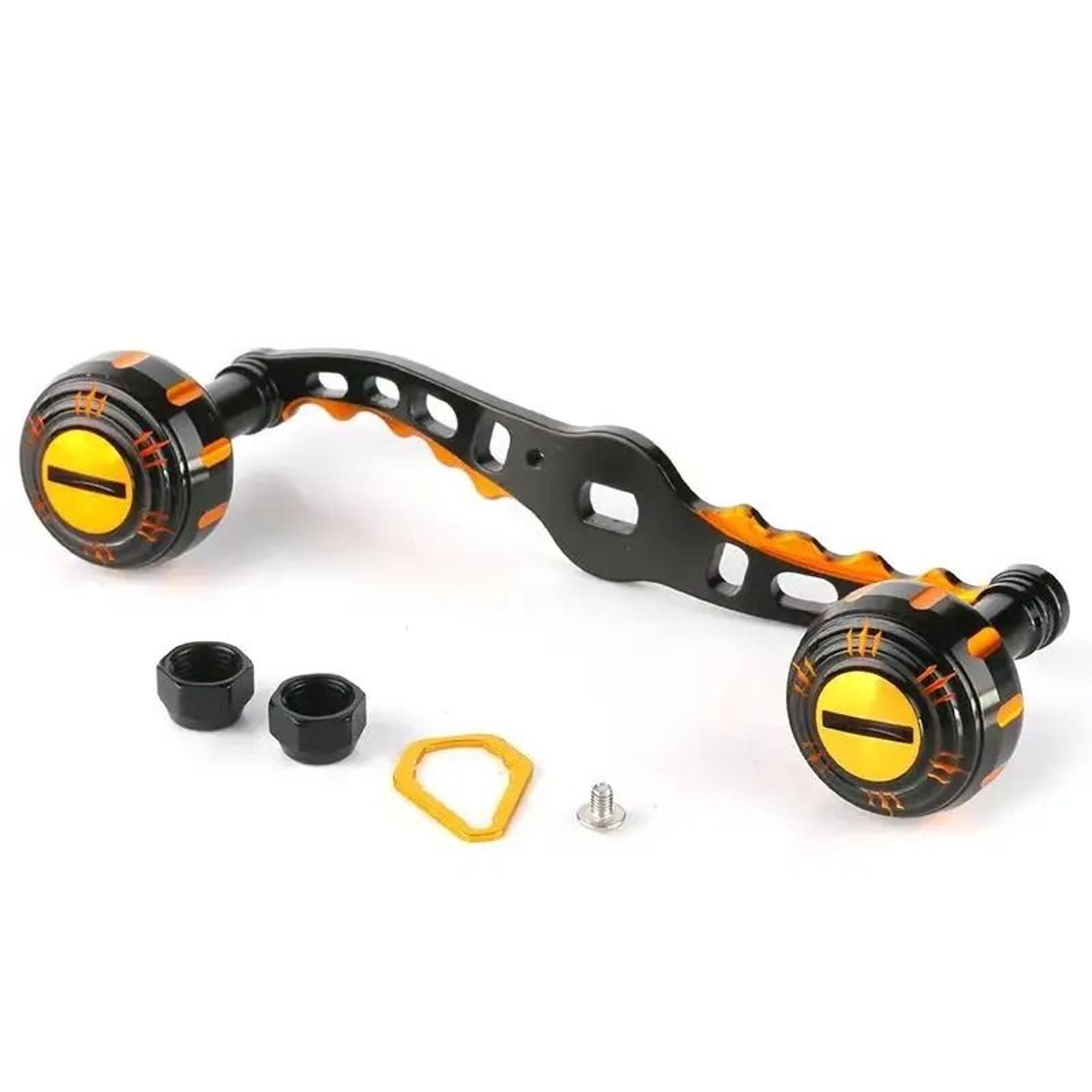 lightweight carbon fiber baitcasting reel handle – diy fishing reel upgrade kit with metal/eva knobs