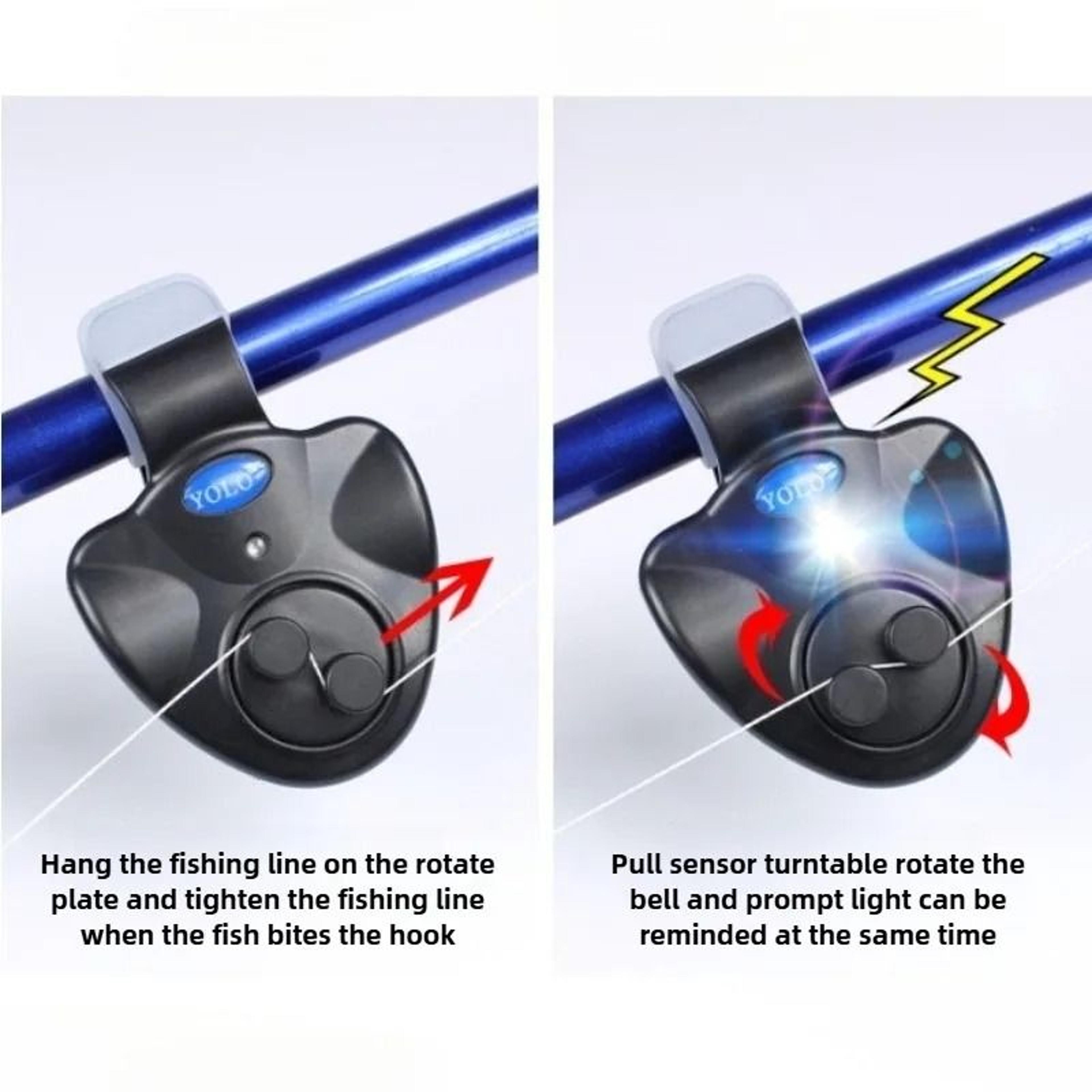 electronic fishing bite alarm – high-volume siren indicator with rod buzzer for day & night fishing