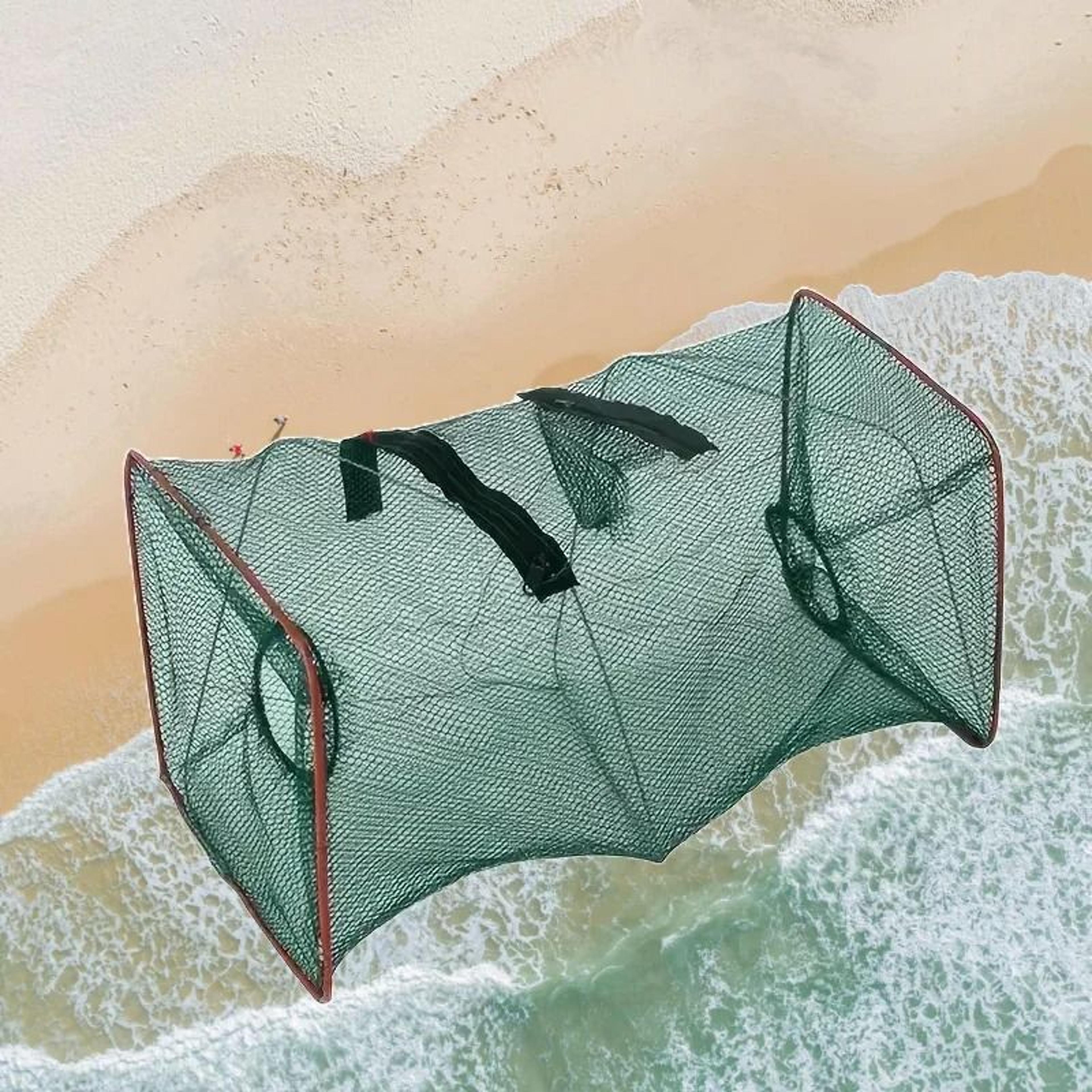 foldable crab, shrimp, and crayfish net cage – automatic fishing trap for outdoor use