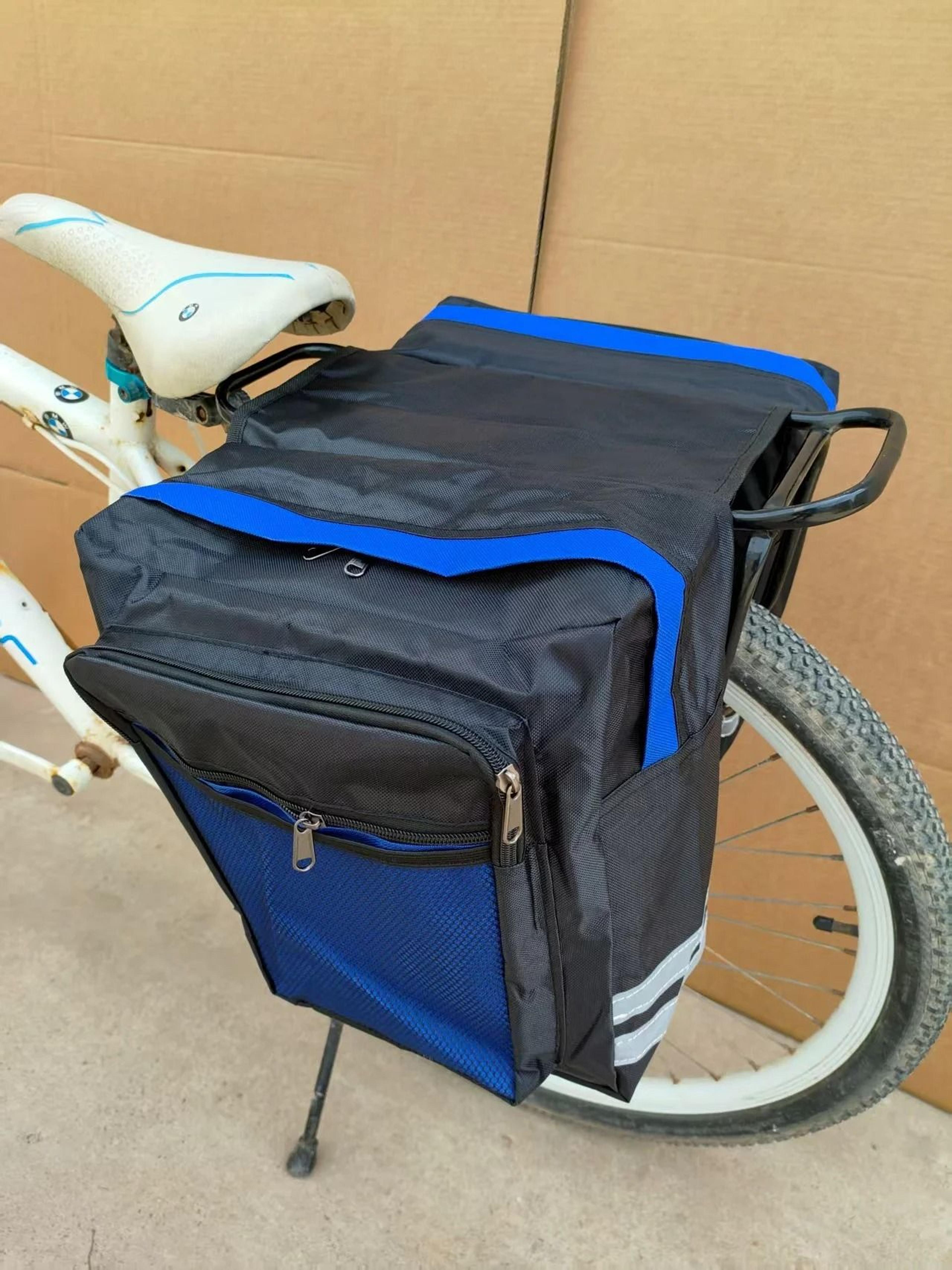 mtb bicycle carrier rear rack trunk bag – durable double-side pannier for travel & commuting