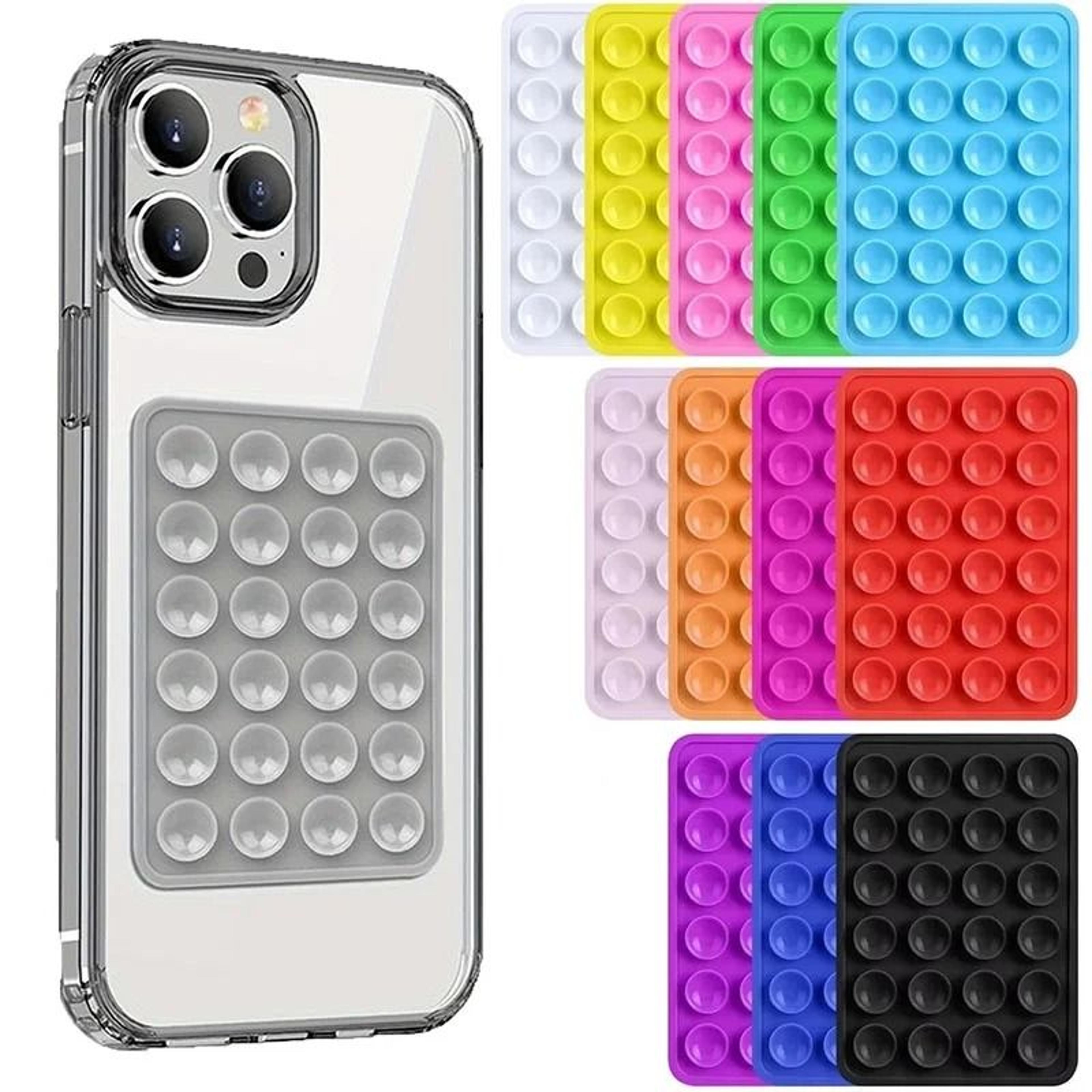 square silicone suction phone holder mat – multi-functional anti-slip suction cup stand for mobile cases