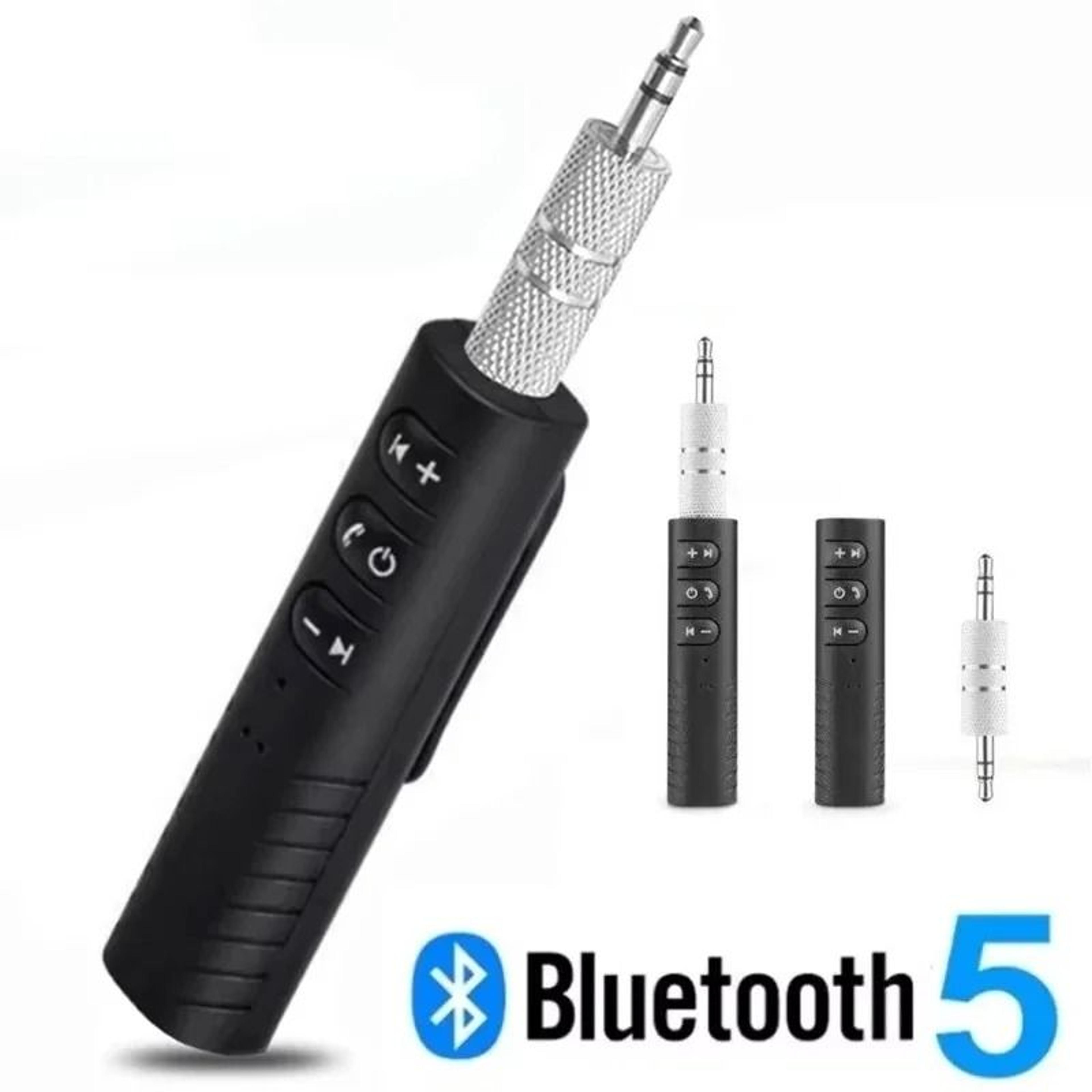 2-in-1 bluetooth 5.0 receiver – hands-free 3.5mm aux wireless audio adapter for car, speaker, & headphones