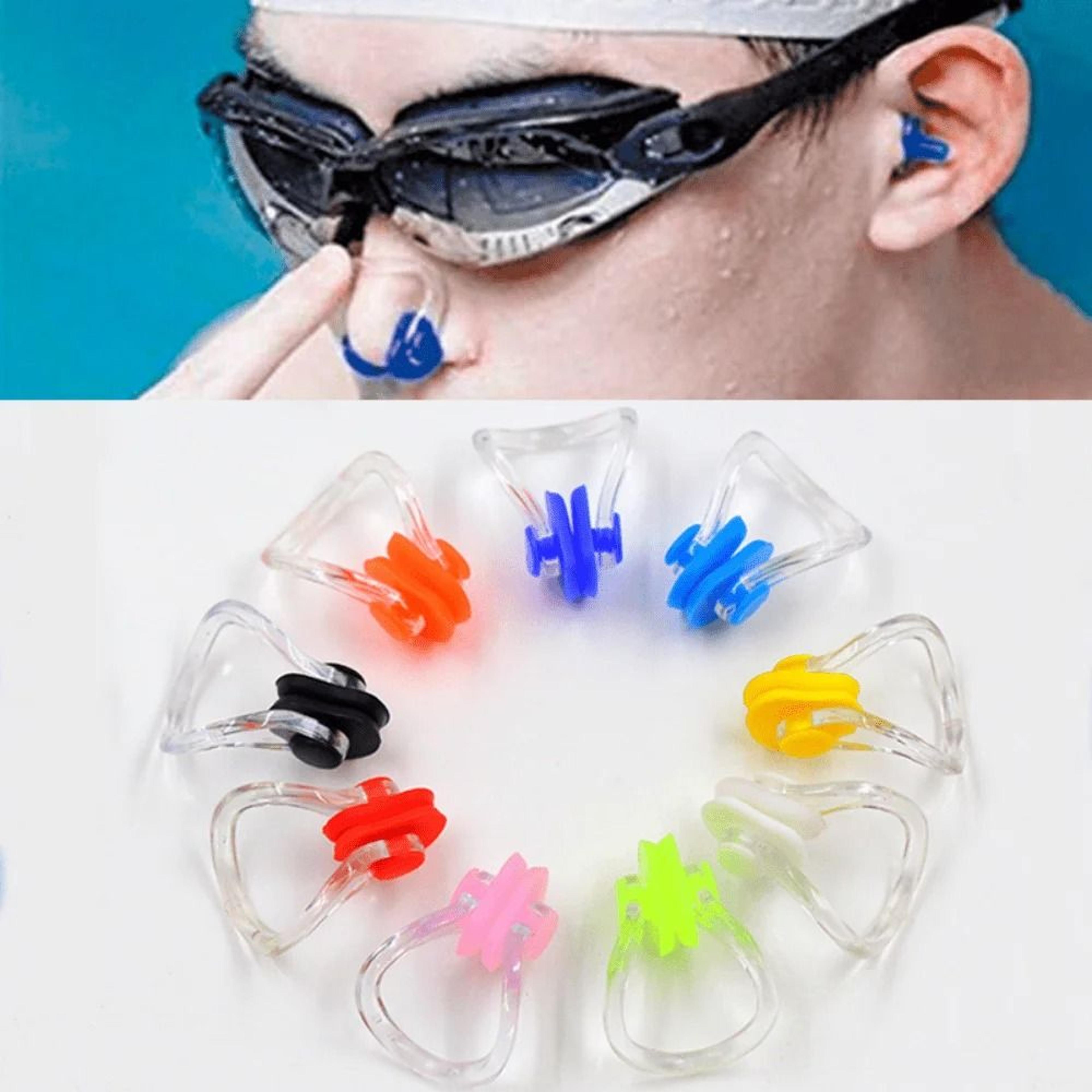 5 multi-color silicone nose clips high-quality soft reusable and comfortable fit for swimming and diving