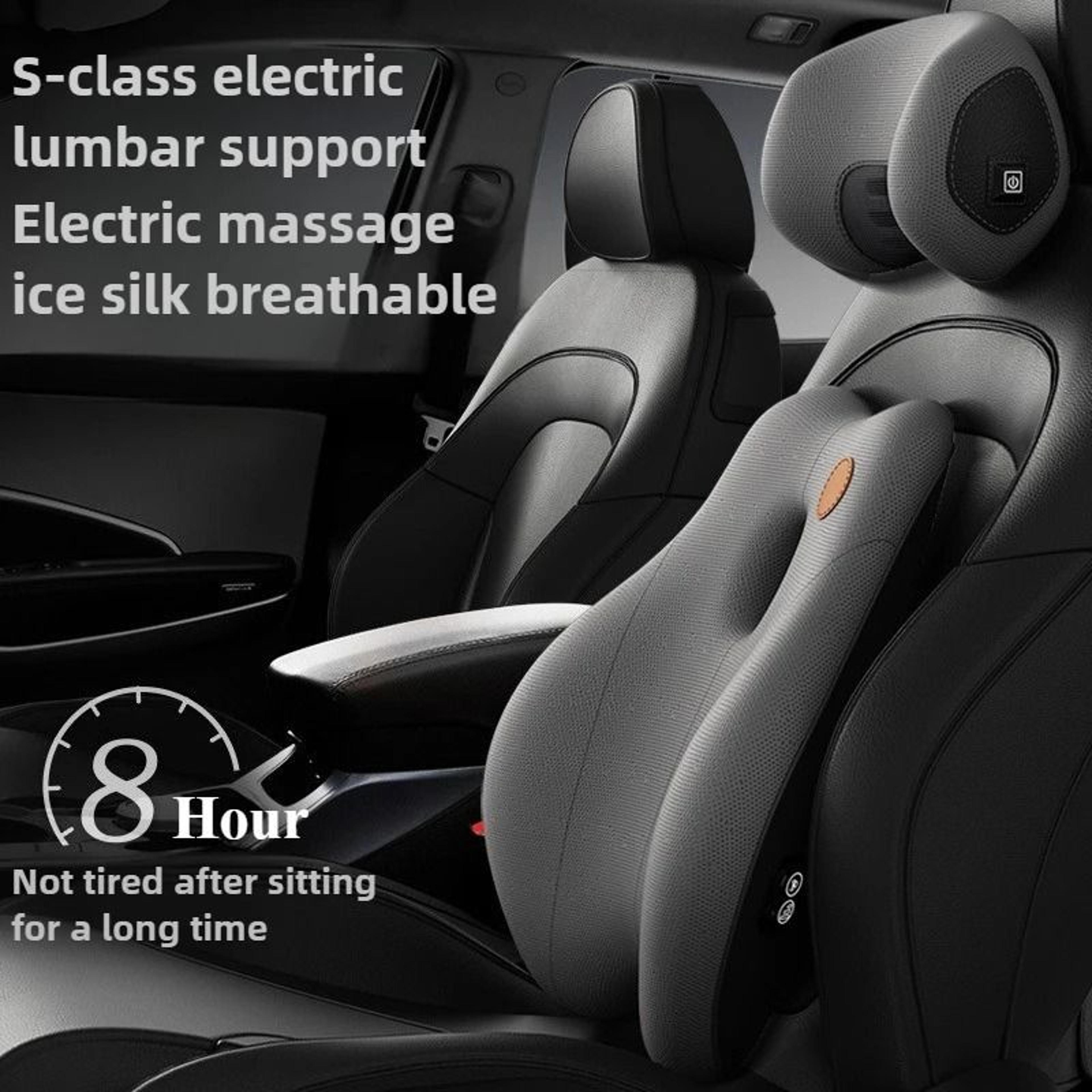 memory foam car vibration massage cushion – lumbar support and cervical neck pillow set for office and car seats