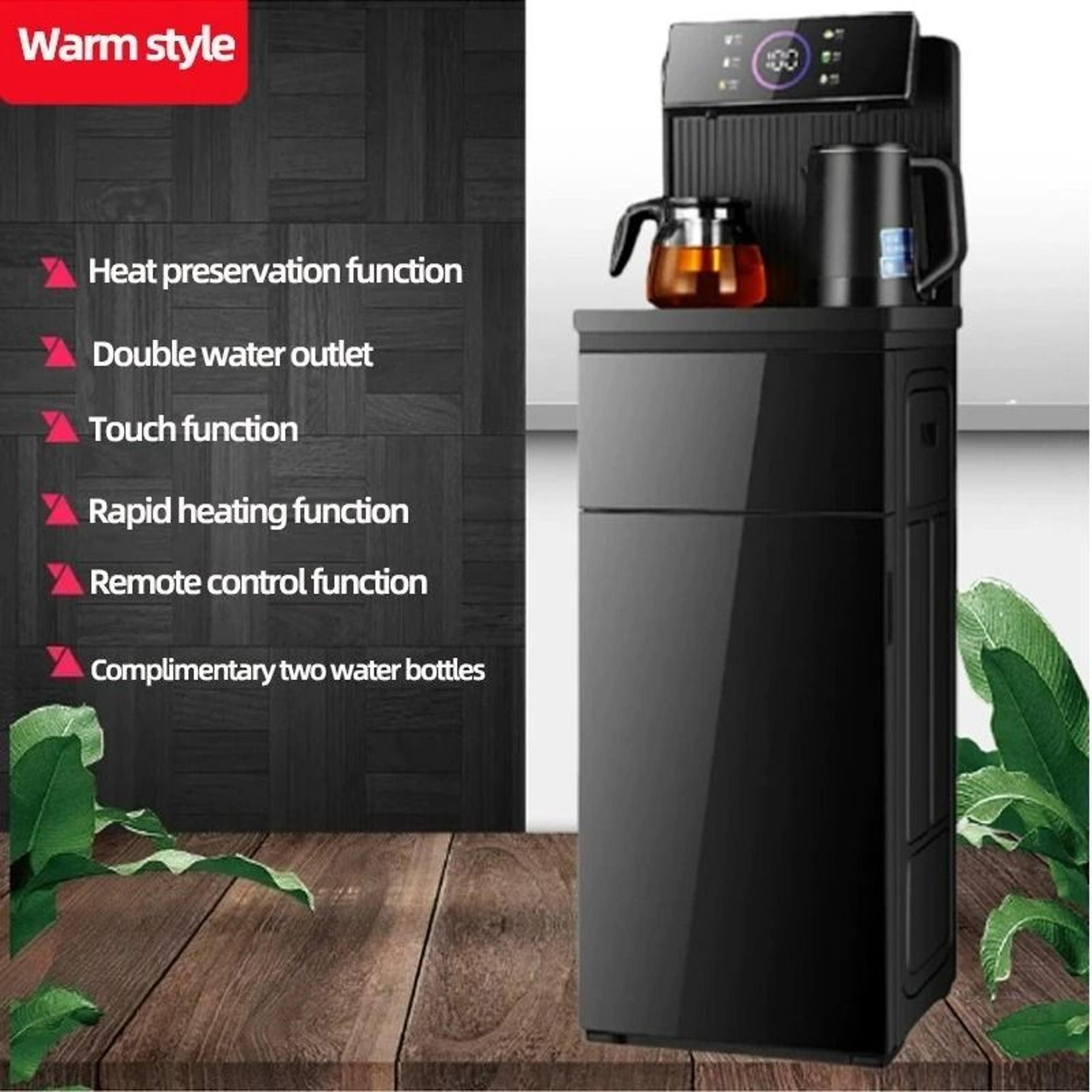 high-end intelligent vertical hot and cold tea bar machine commercial and household water dispenser with touch controls