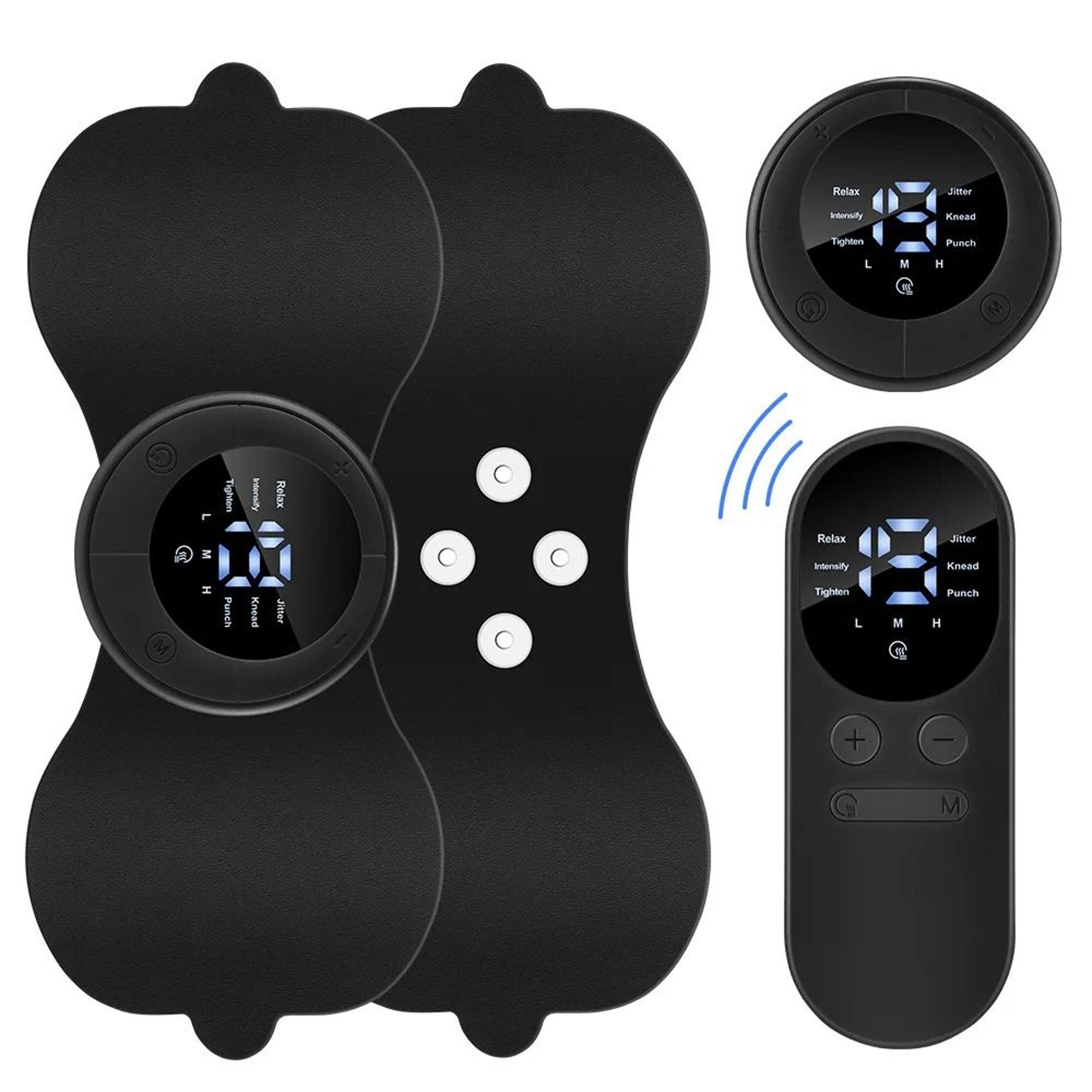 heating electric muscle stimulator patch microcurrent pulse ems massager for back arm leg neck and shoulder pain relief