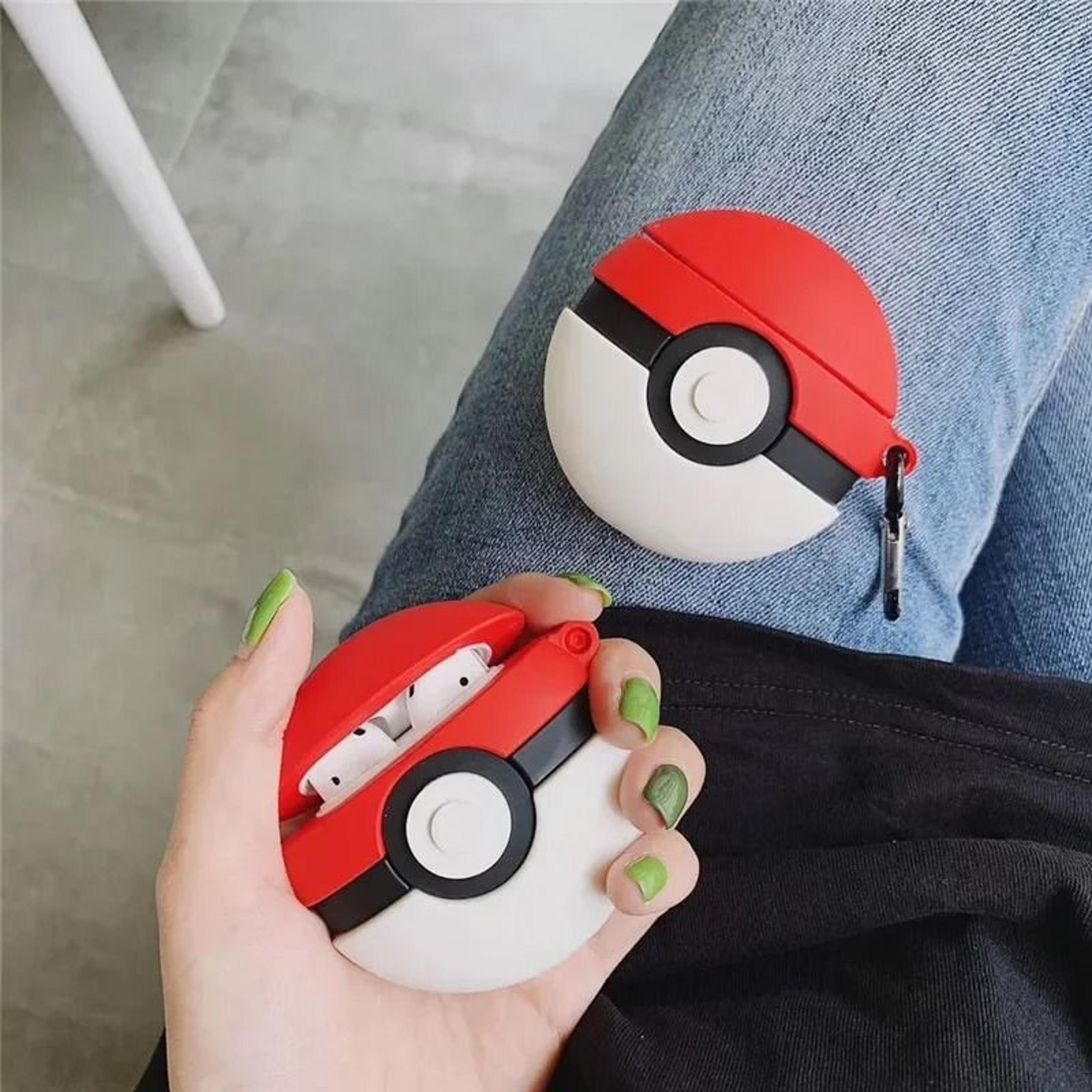 pokemon poke ball shockproof protective case for airpods