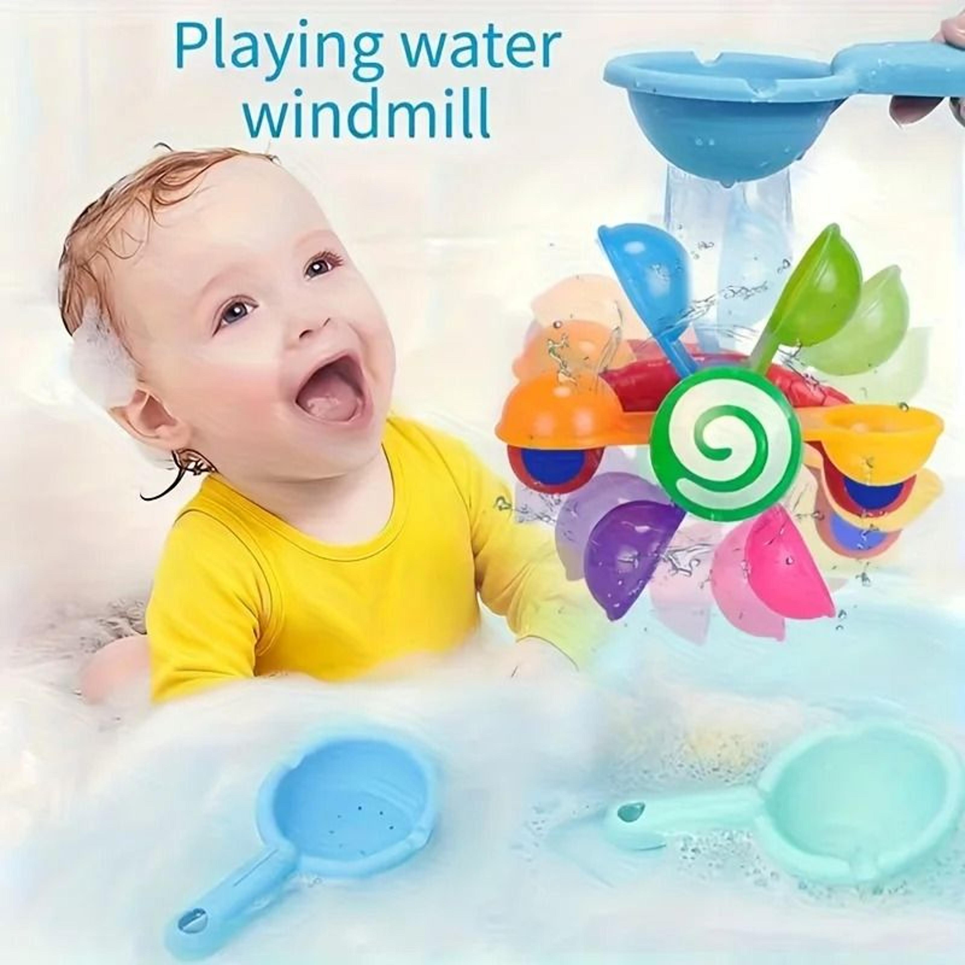 colorful suction cup windmill toy for bathroom and outdoor play