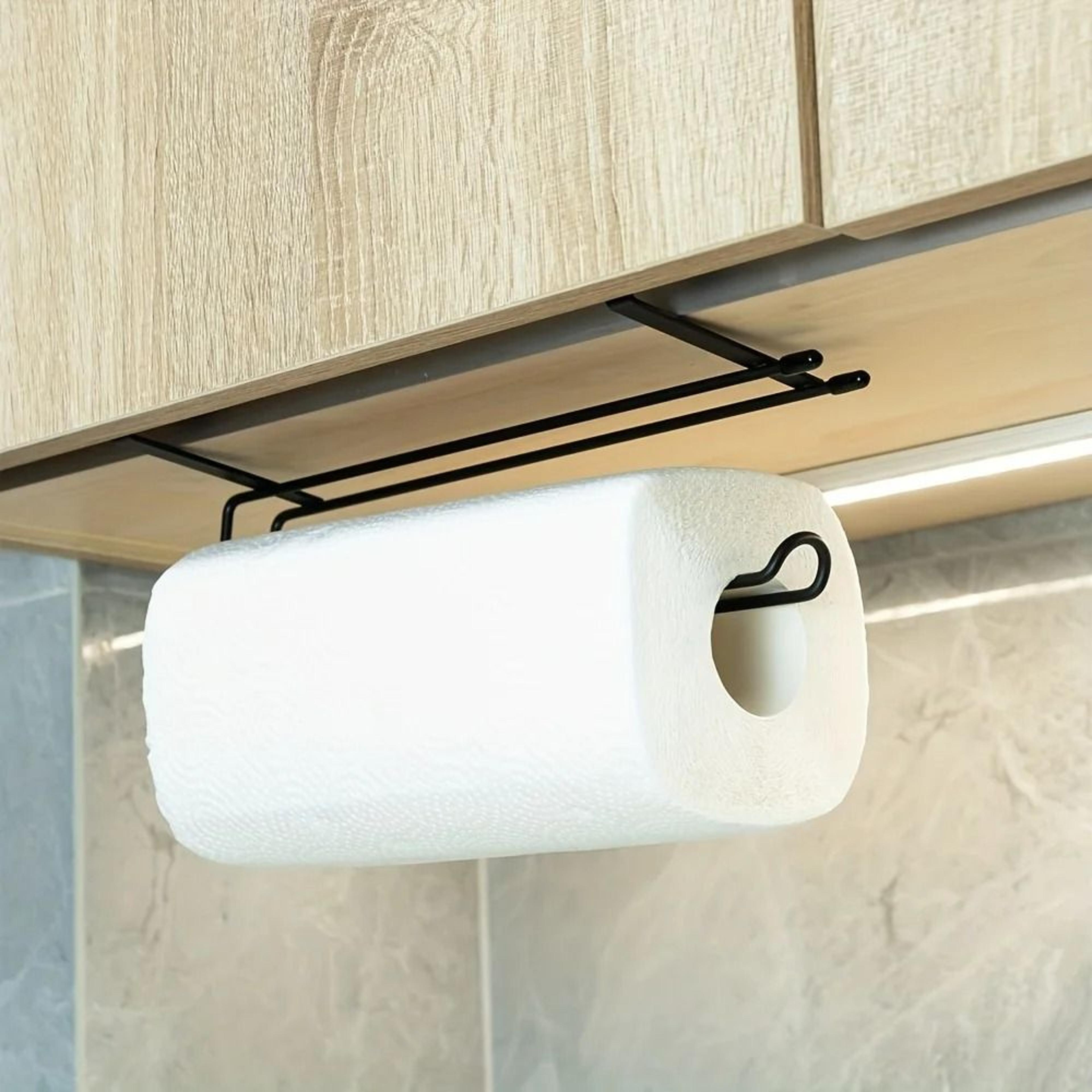 stainless steel under-cabinet paper towel holder