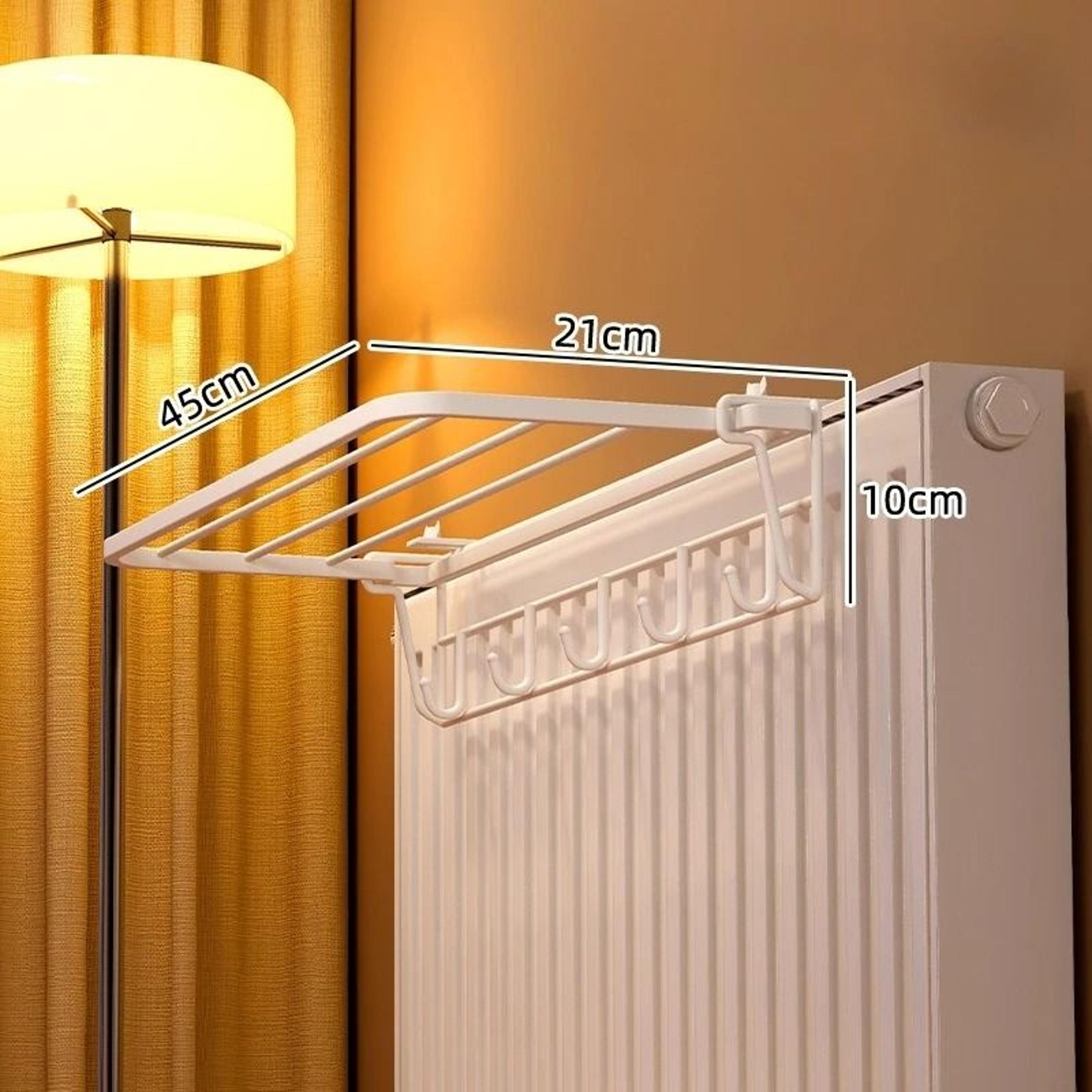 heavy-duty wall-mounted radiator rack
