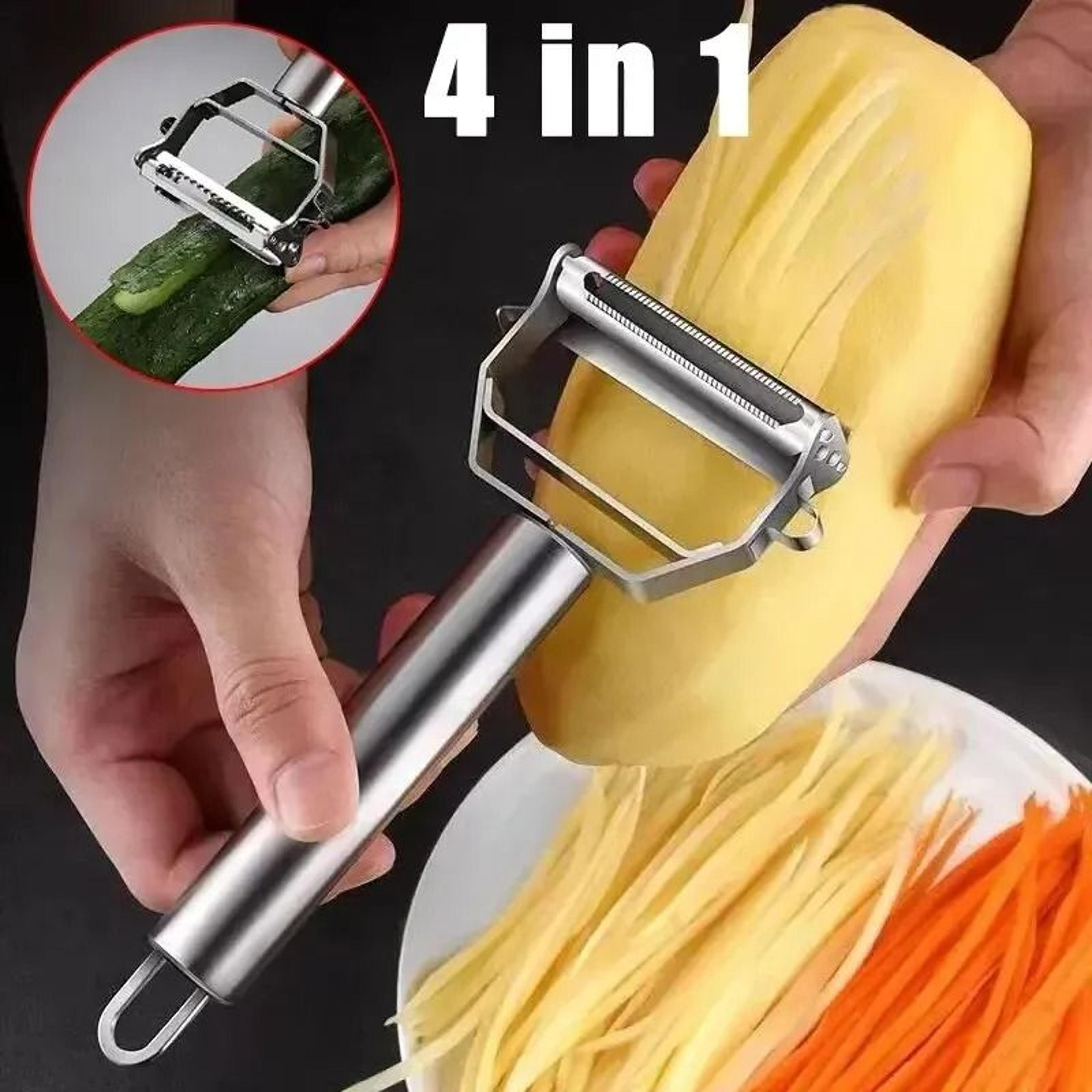 4-in-1 multifunction stainless steel peeler & grater