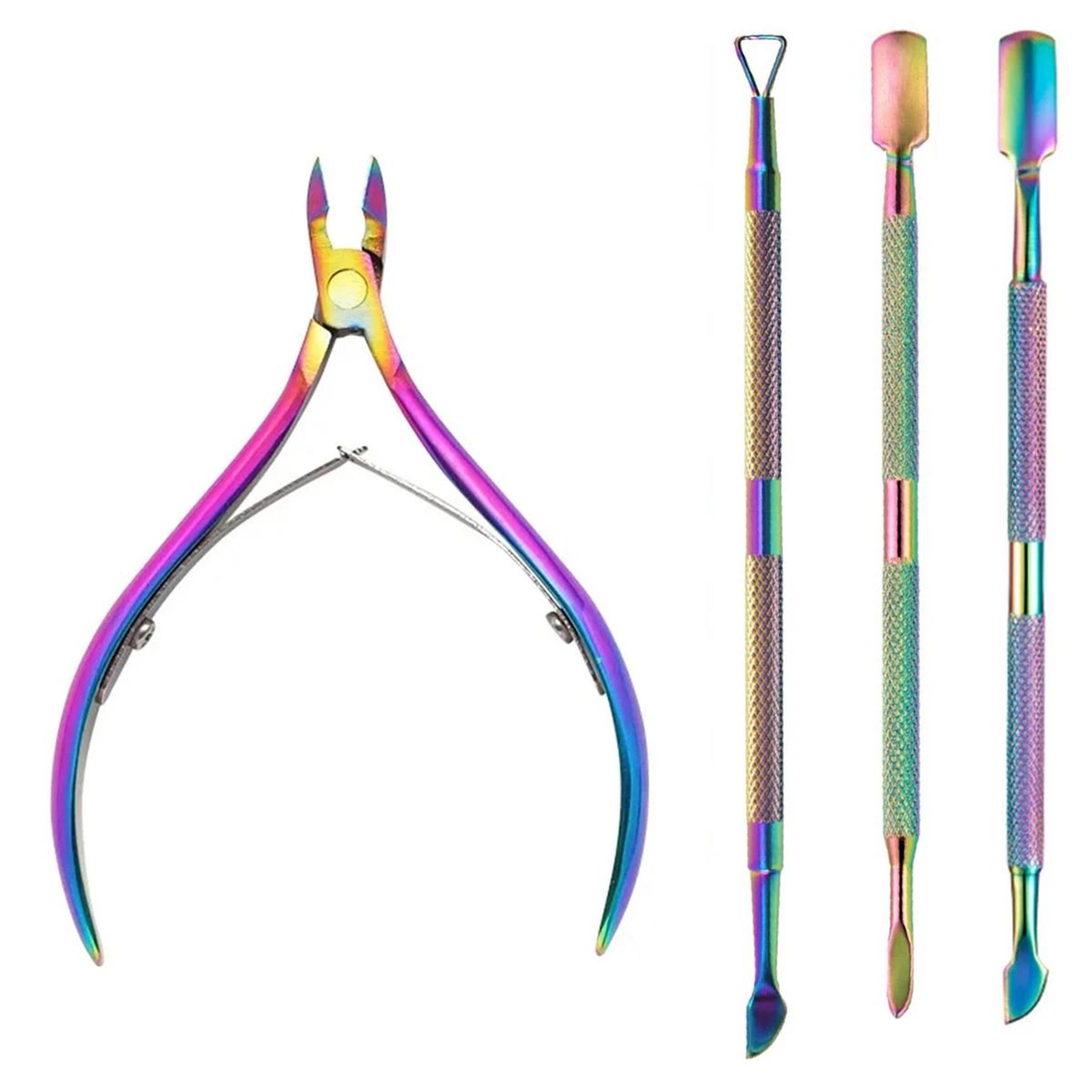 4-piece professional stainless steel manicure kit – precision grooming set