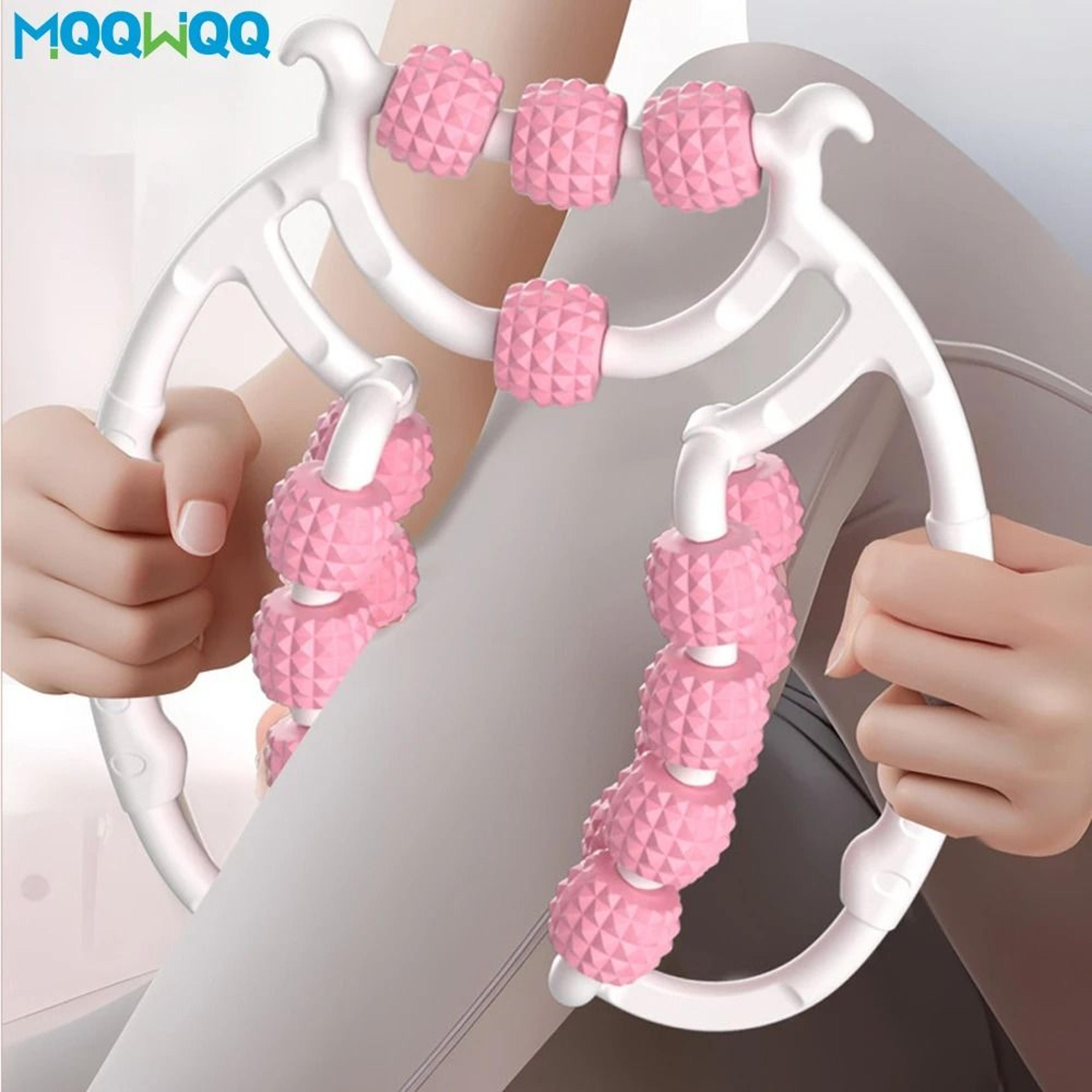 newest 20 wheel annular leg clamp massager – anti-cellulite body slimming roller
