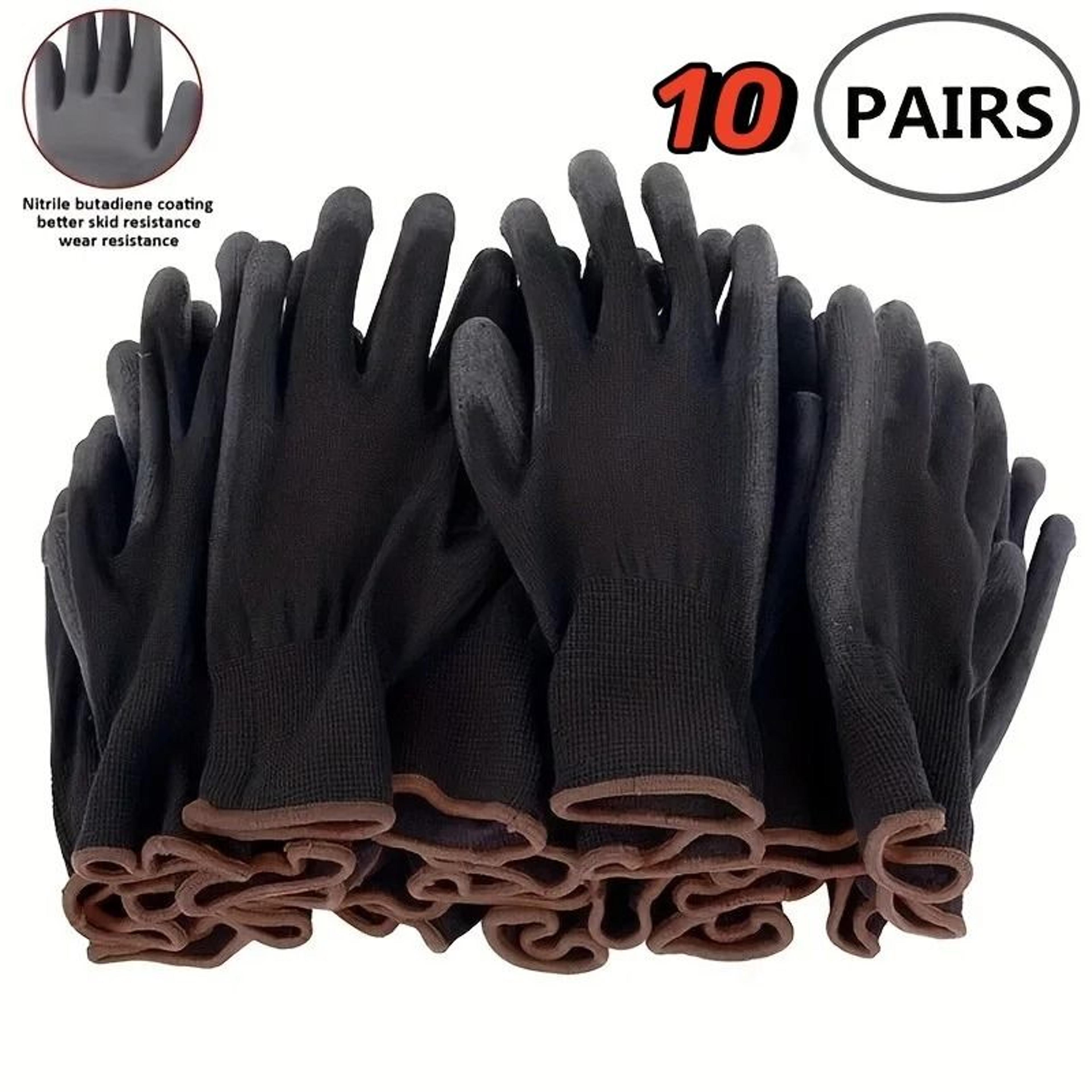 10 pairs durable safety gloves – anti-slip & wear-resistant protective gear