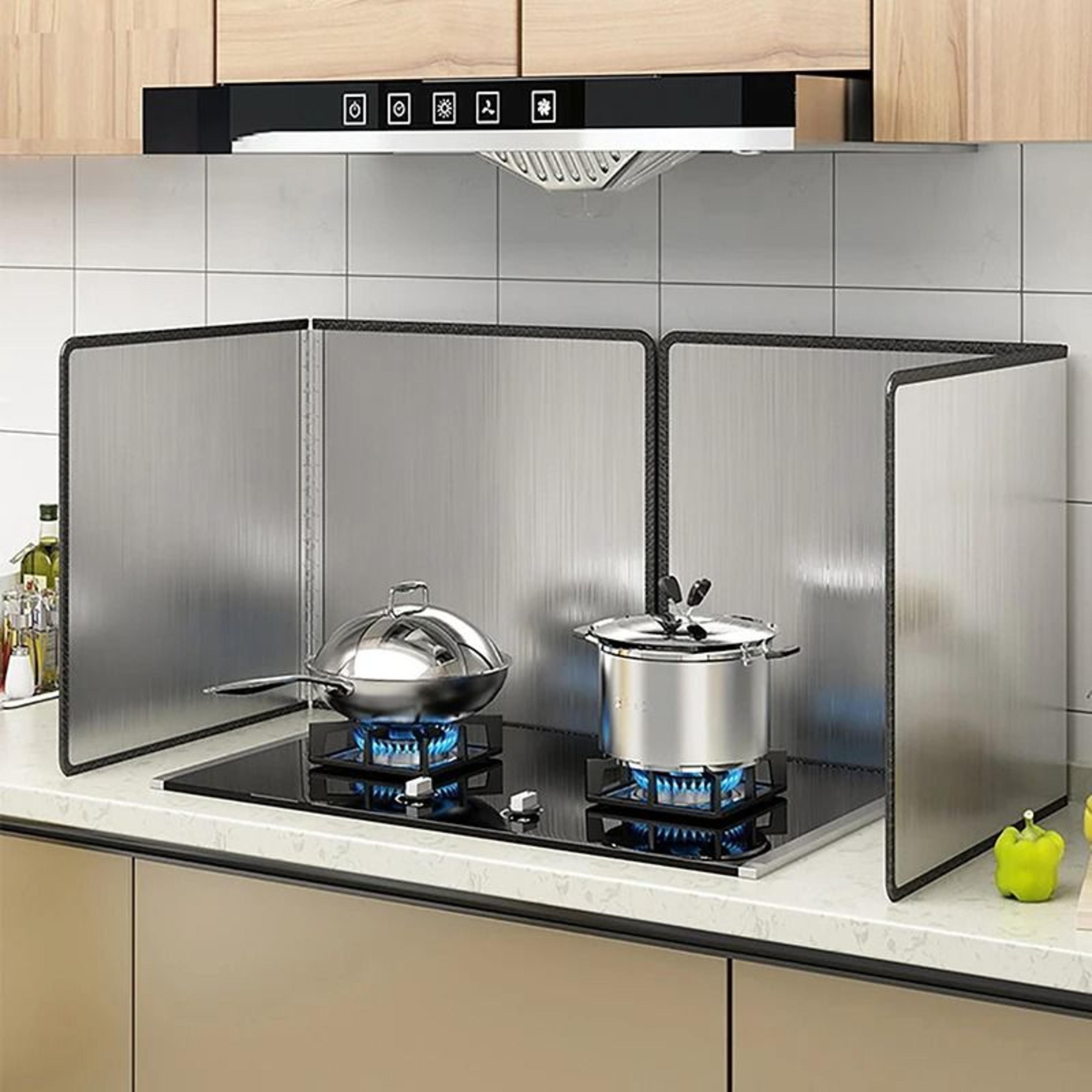 stainless steel oil splatter guard – heat-resistant gas stove grease screen