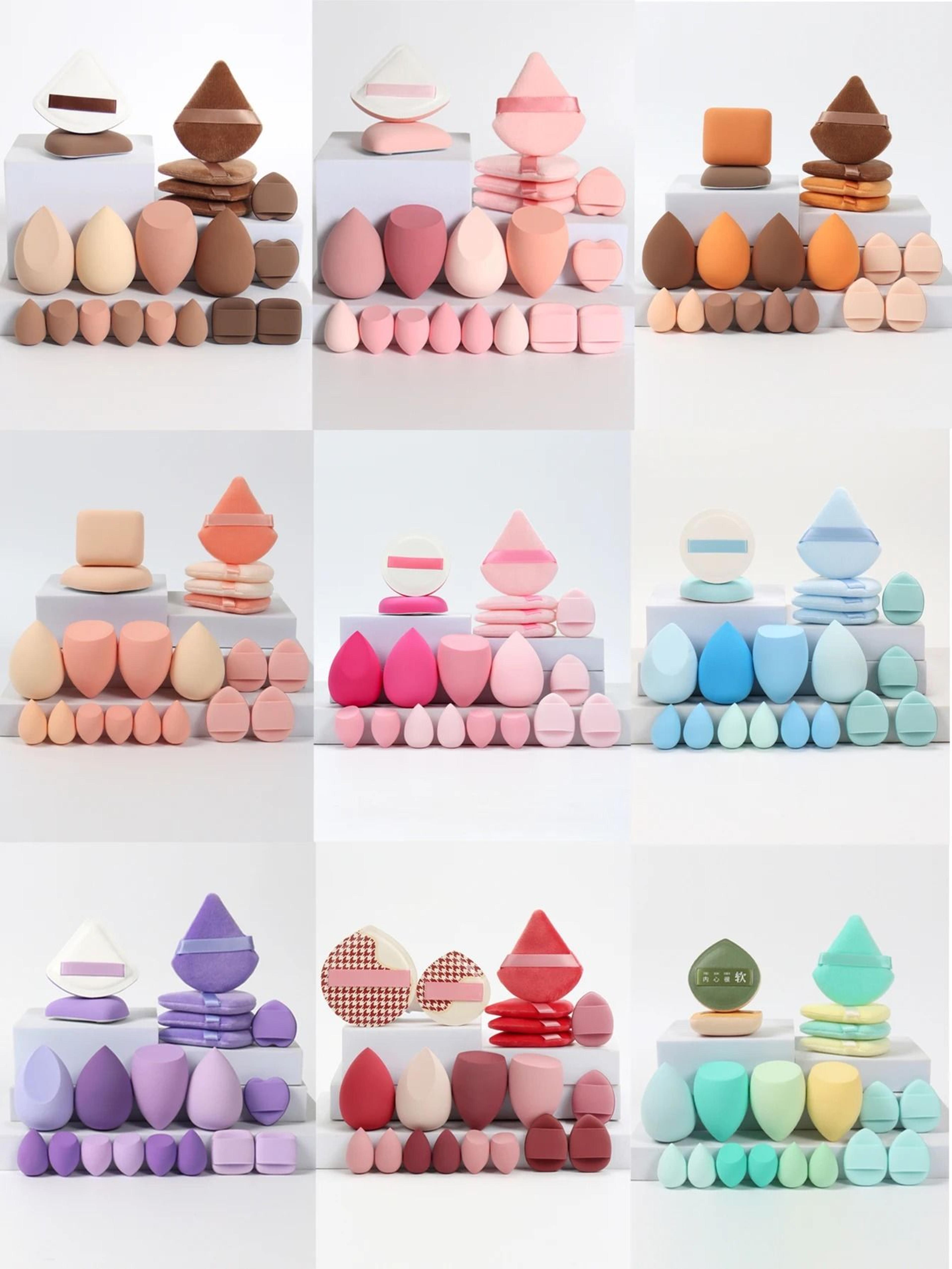 20-piece pink makeup sponge & puff set – professional blending & setting kit