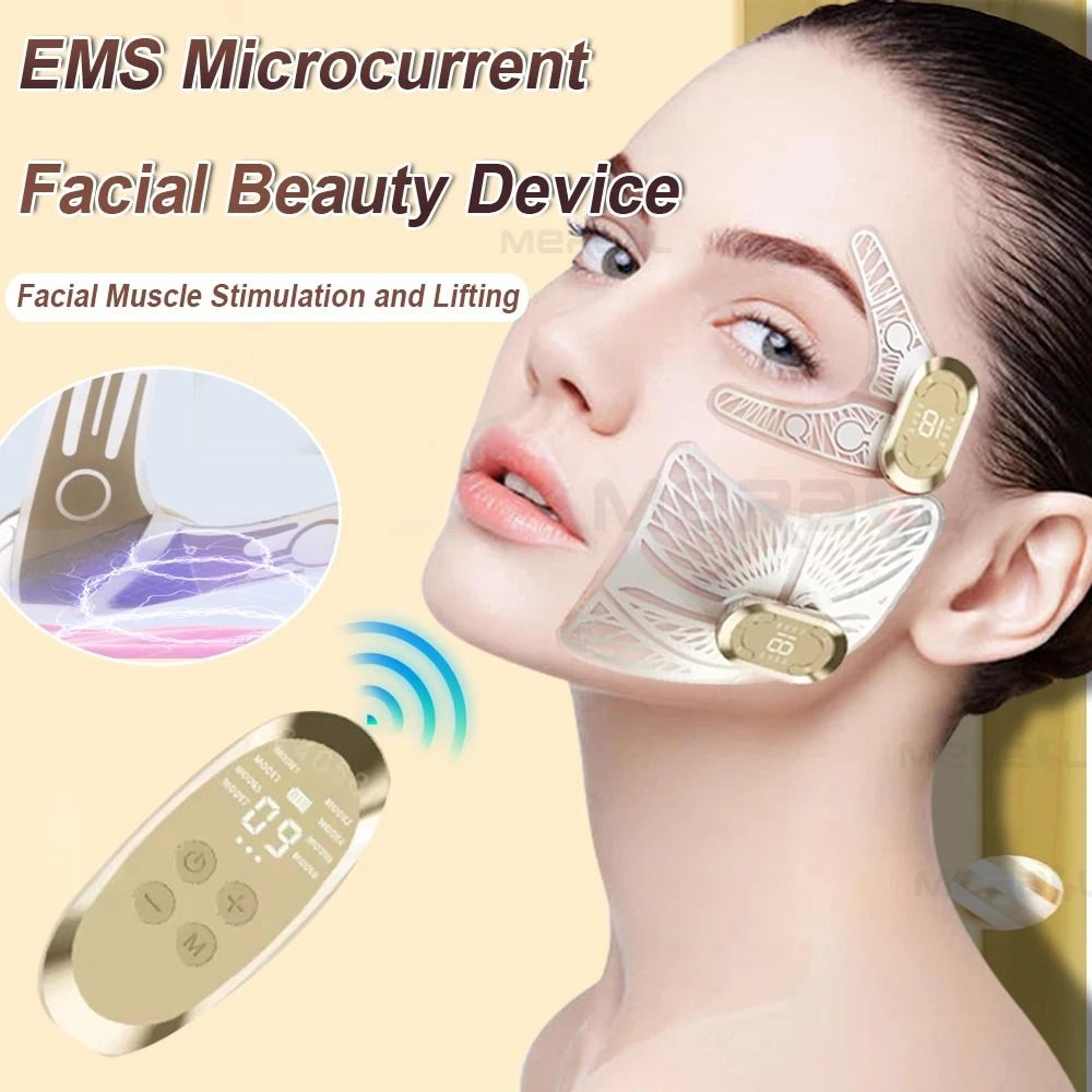 ems facial & eye massager – professional microcurrent skin rejuvenation