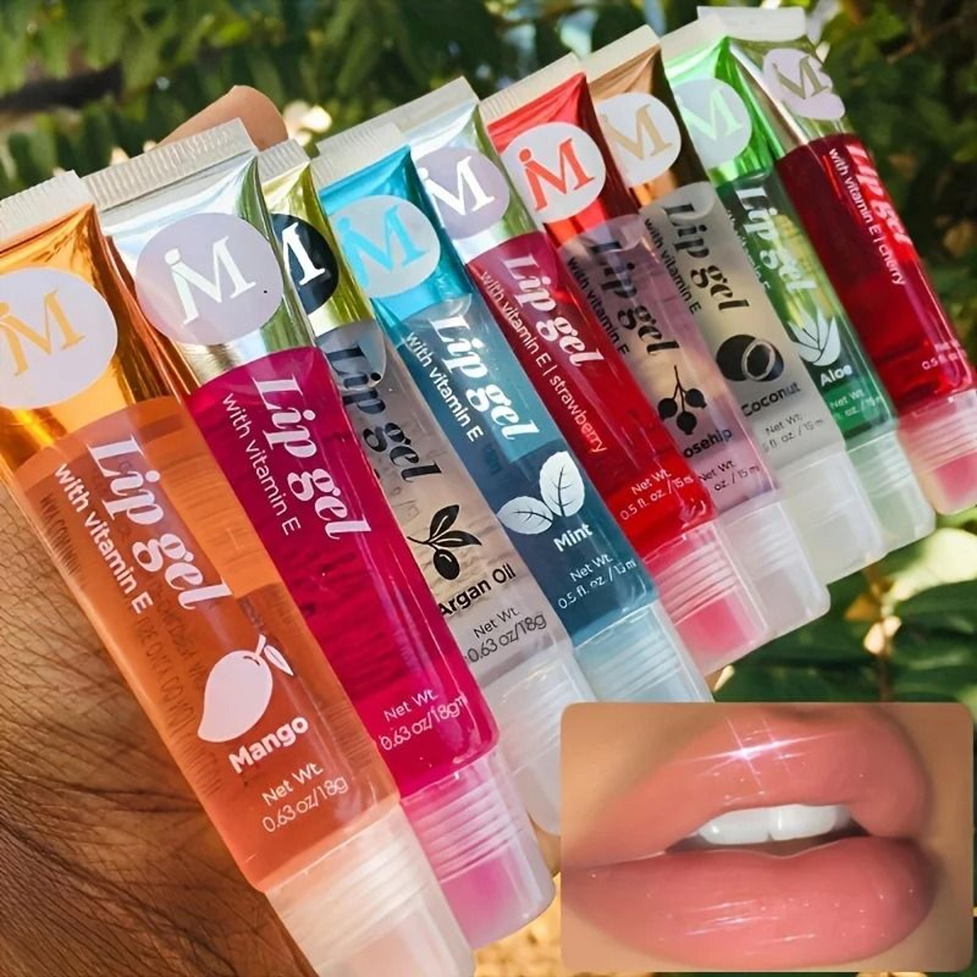 6-piece moisturizing lip gel set – nutritious translucent lip oil collection