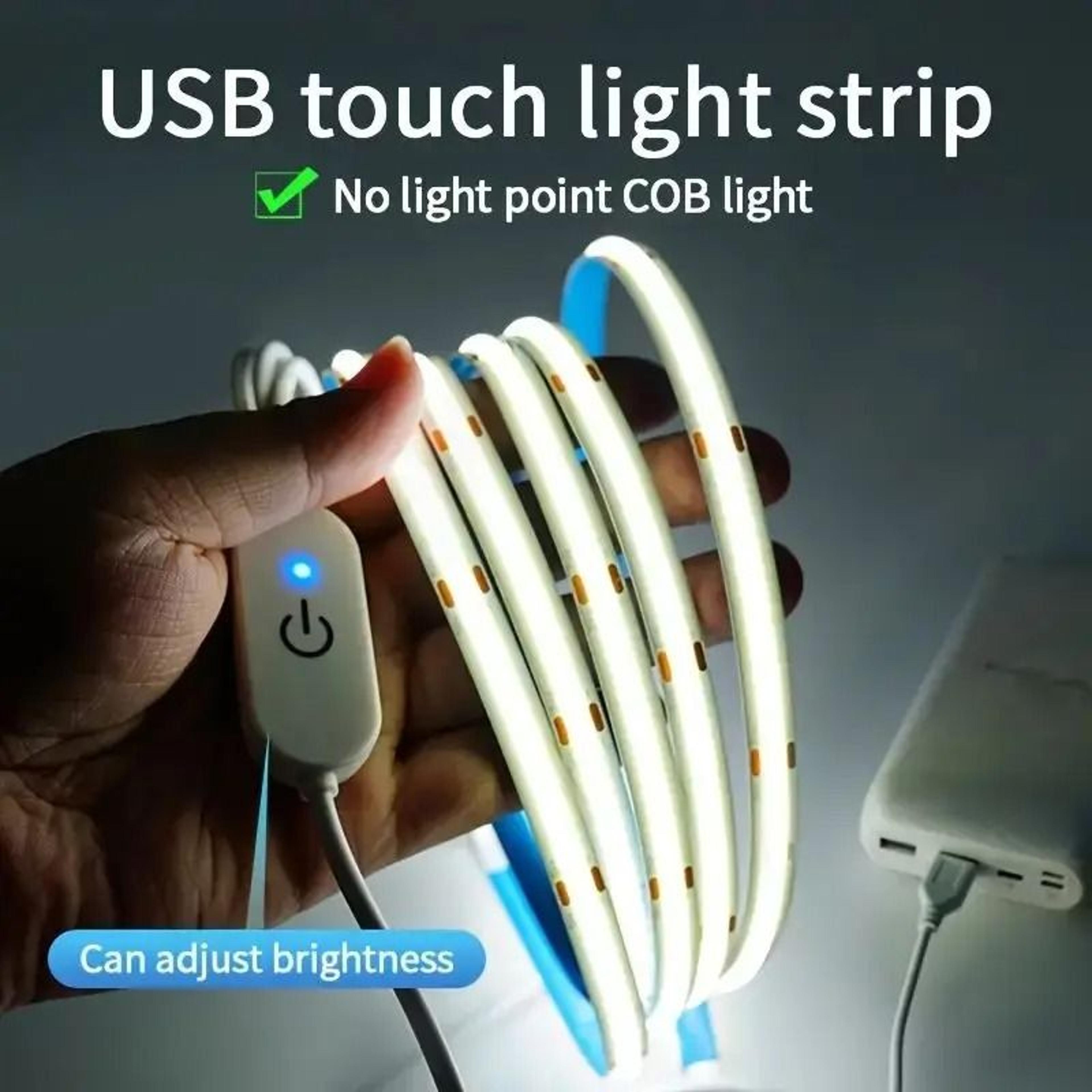 professional led cob light strip – usb touch-dimmable flexible linear lighting