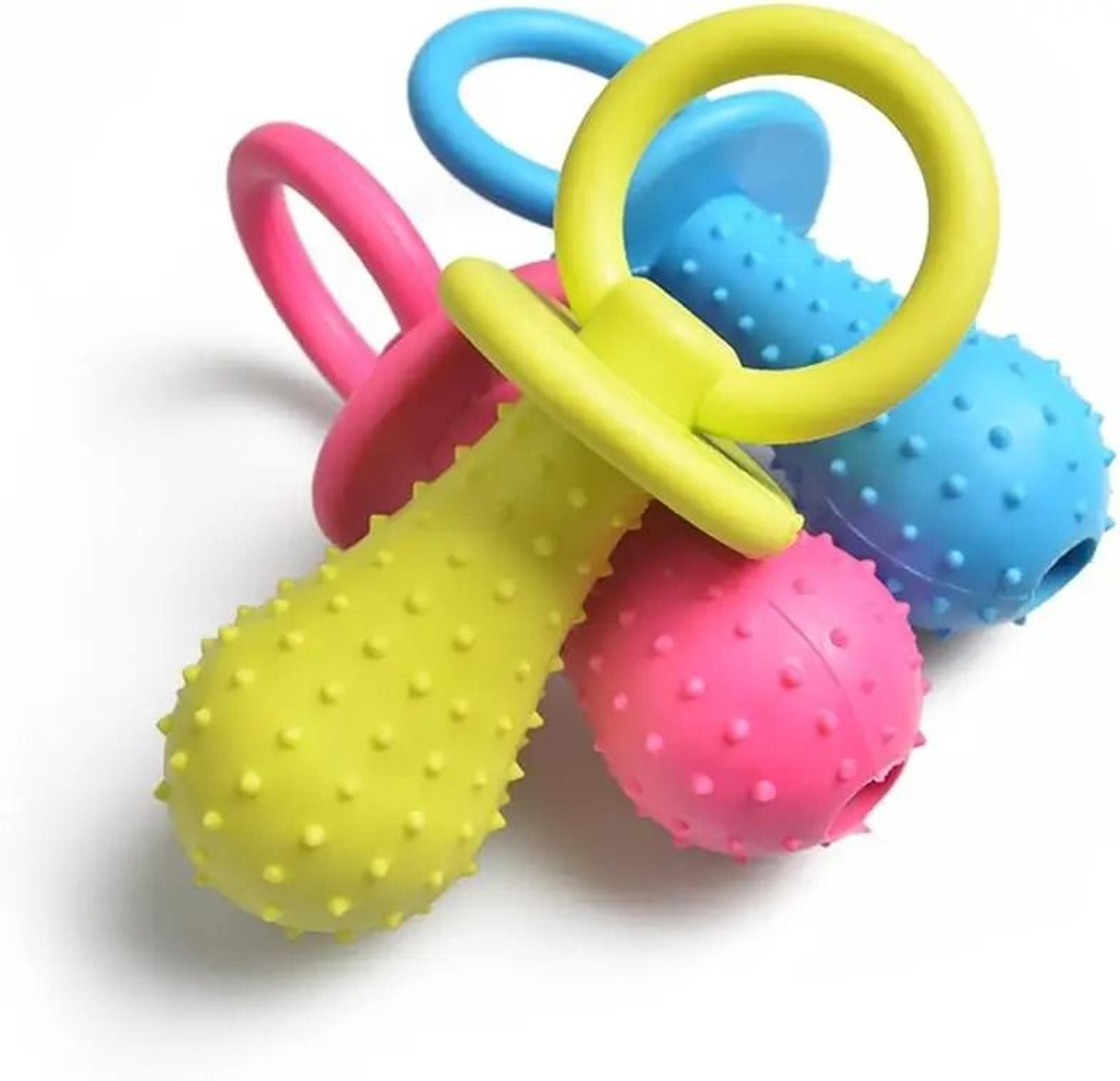 elastic rubber pacifier pet toy interactive teeth cleaning soother