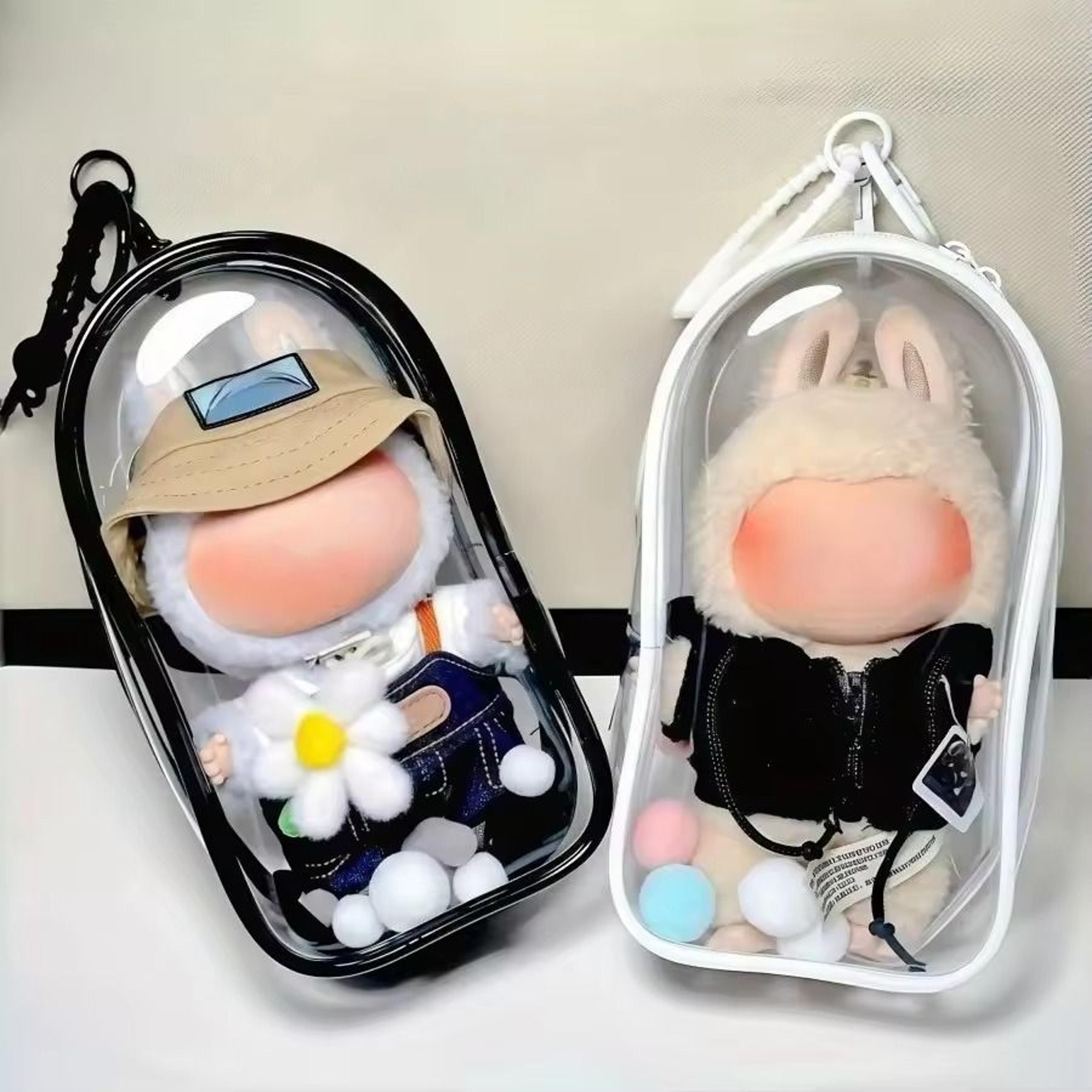 portable pvc doll display & storage bag