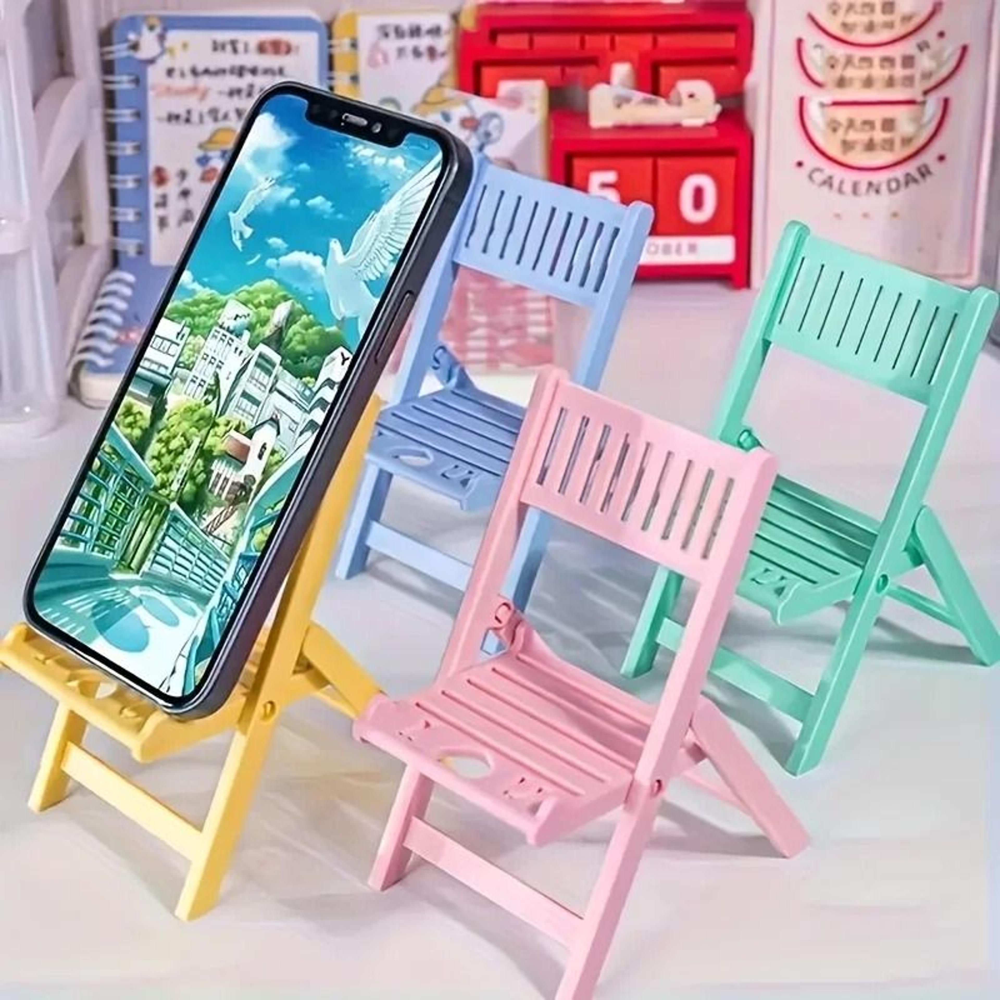 6 pcs mini beach chair cell phone stand