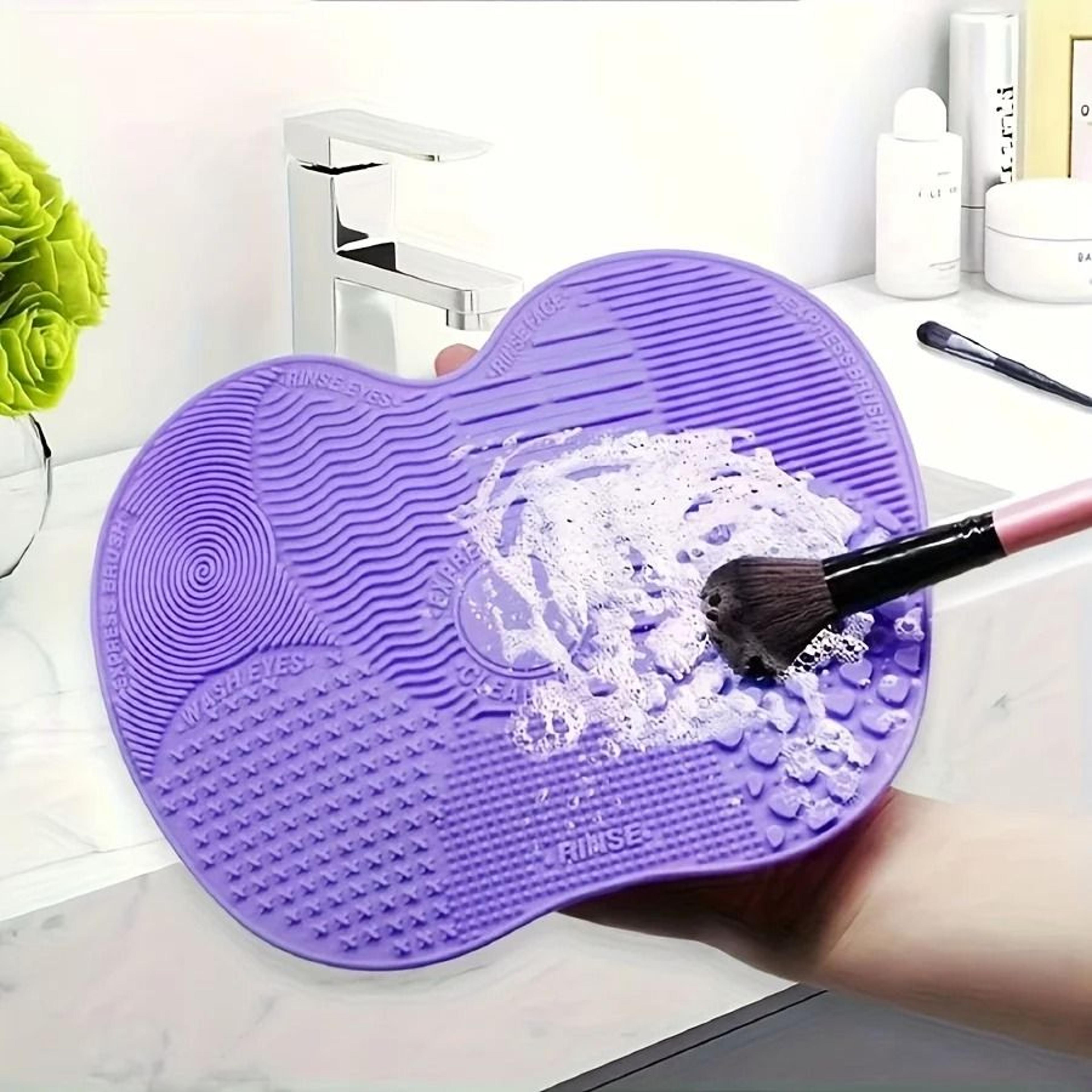 5pcs silicone apple-shaped makeup brush cleaner pad