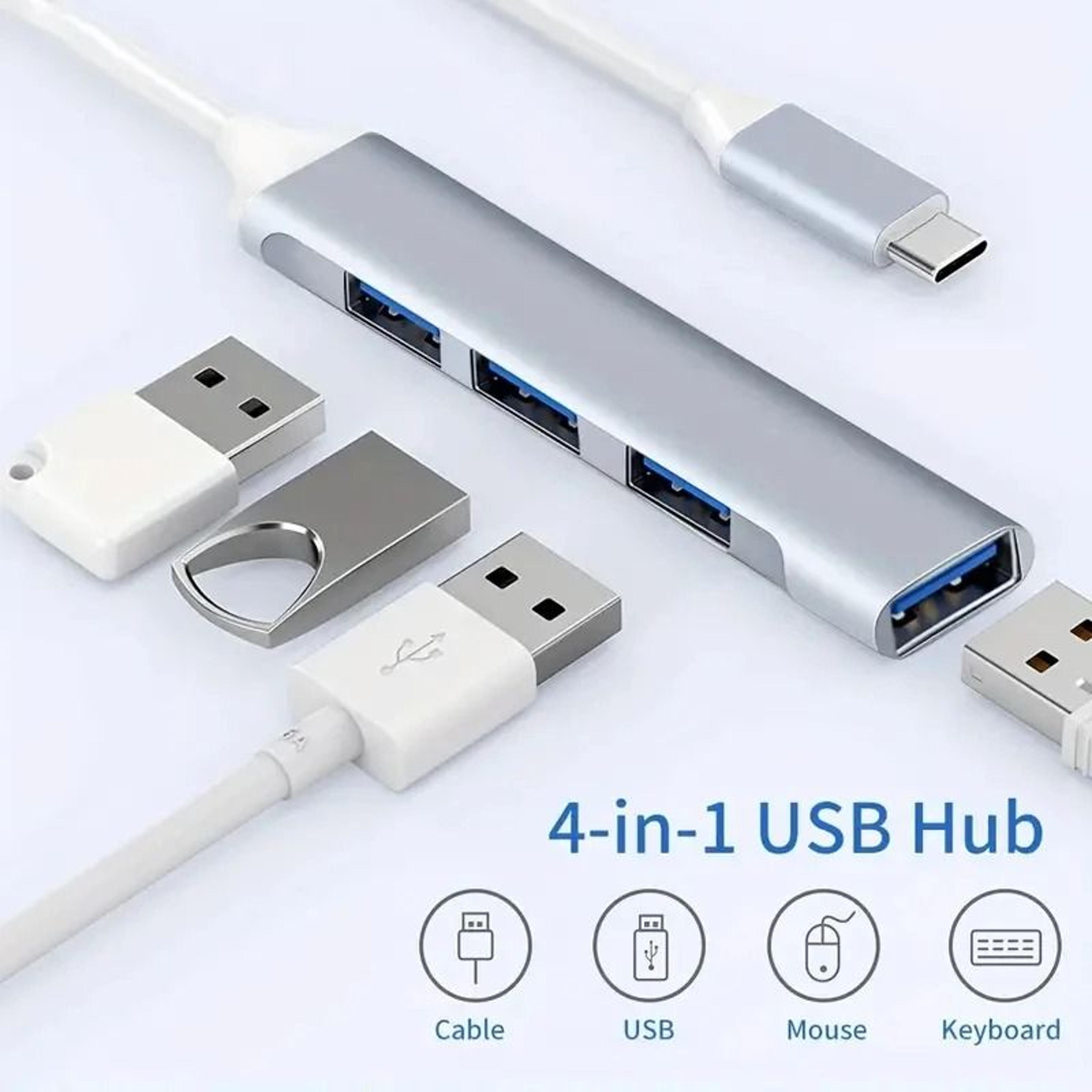 4-port high-speed usb dock multi-function wire divider