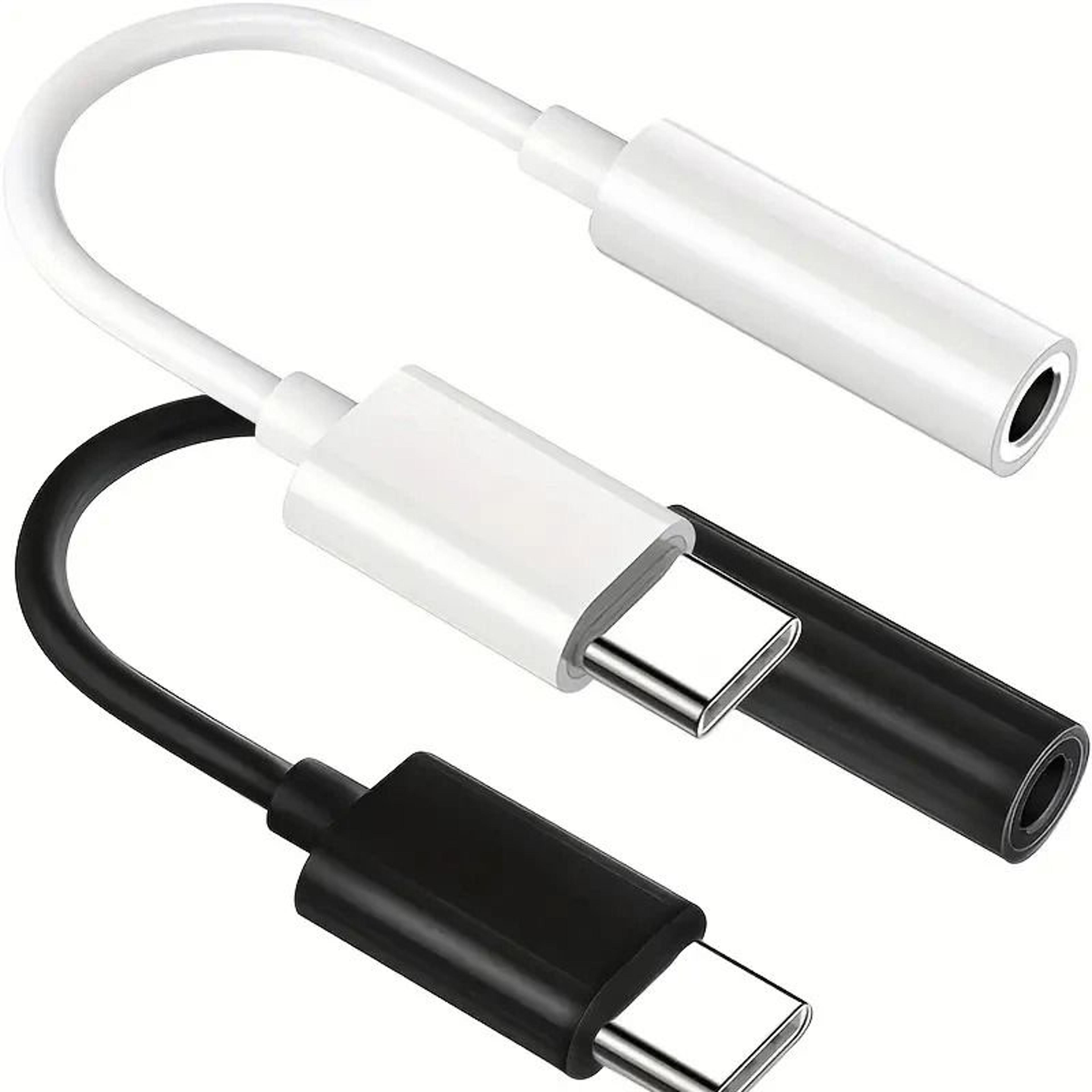 universal type-c / 8-pin to 3.5mm aux audio adapter
