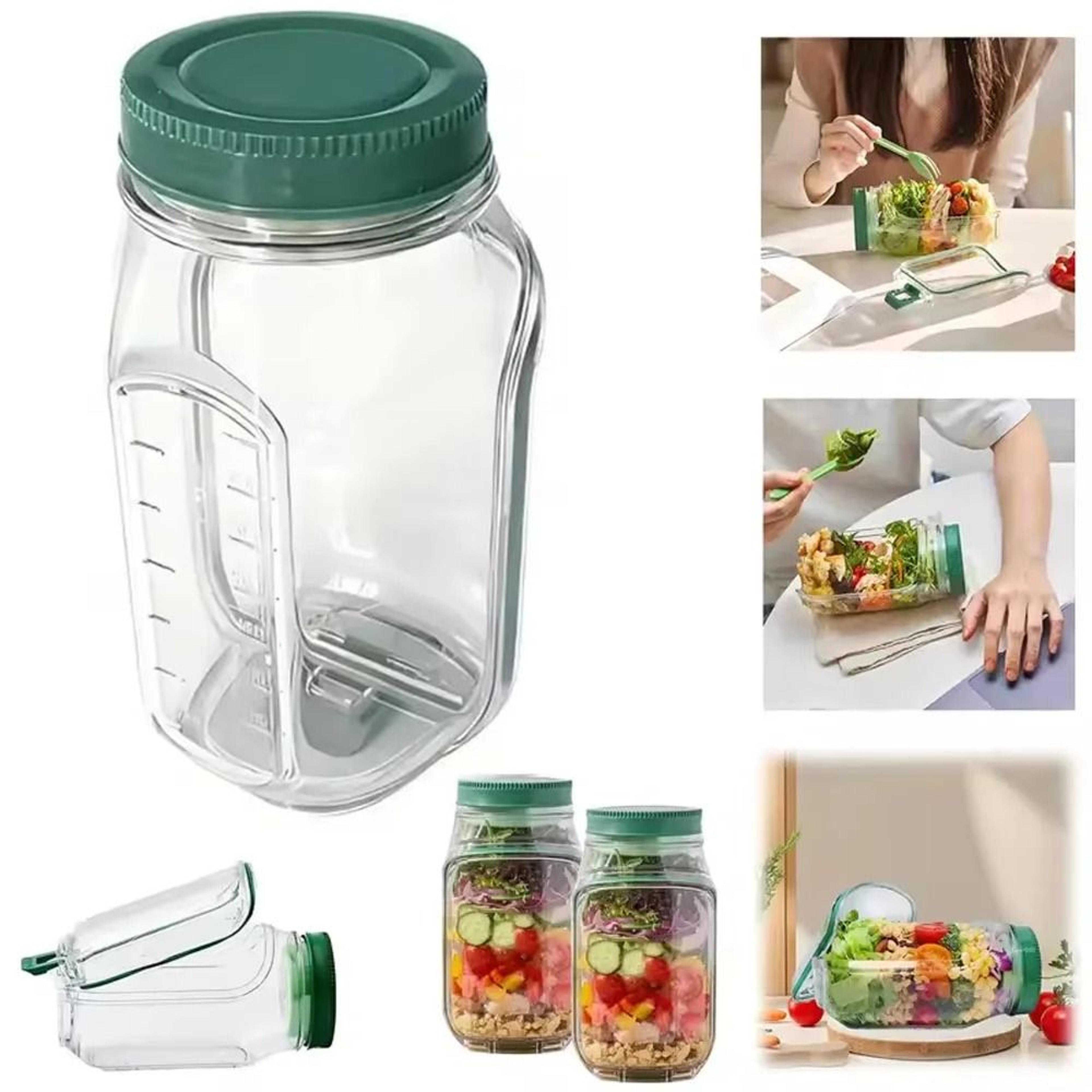 portable all-in-one salad pod & oats container