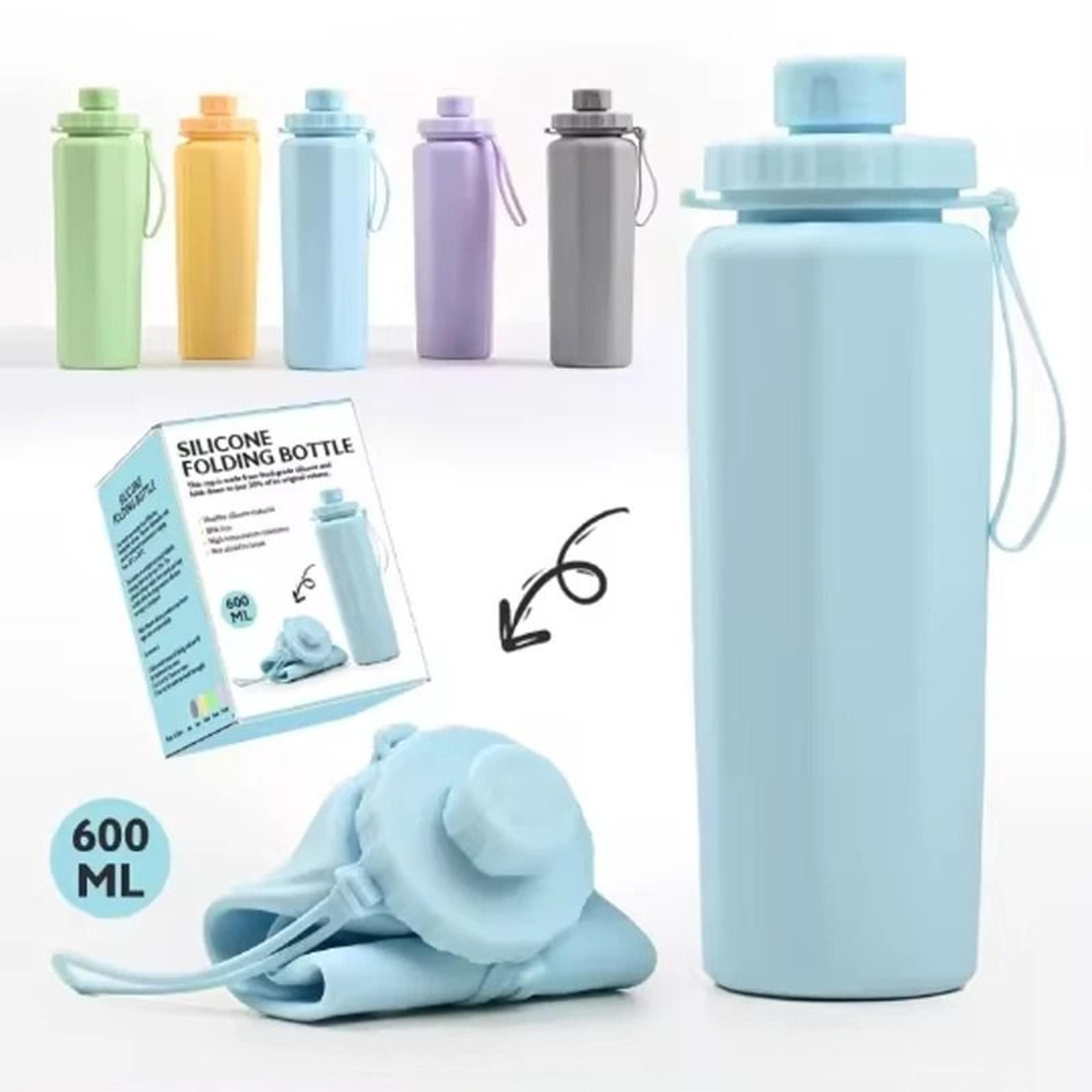 600ml high-performance collapsible silicone water bottle