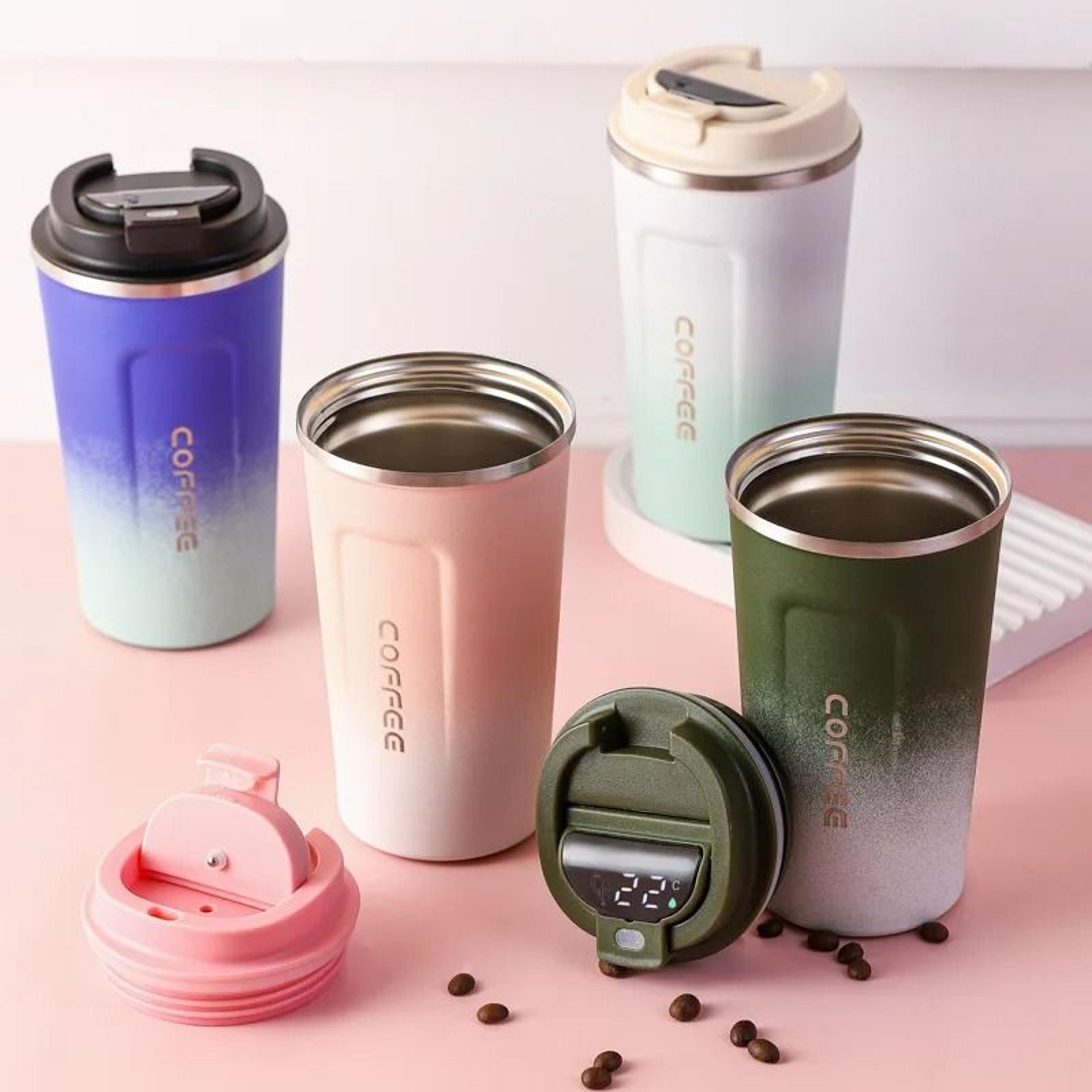 smart stainless steel tumbler with temperature display