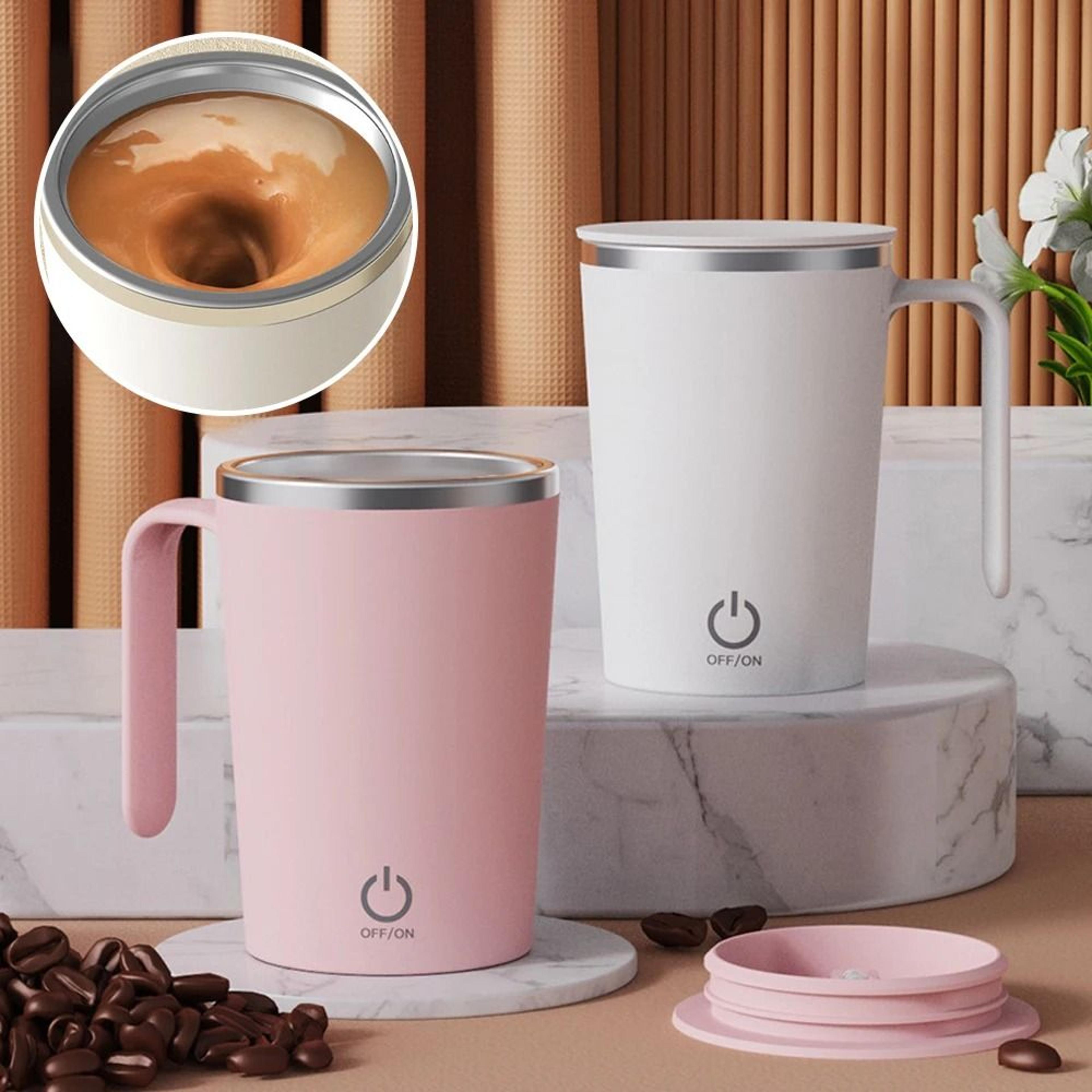 rotating magnetic automatic mixing cup