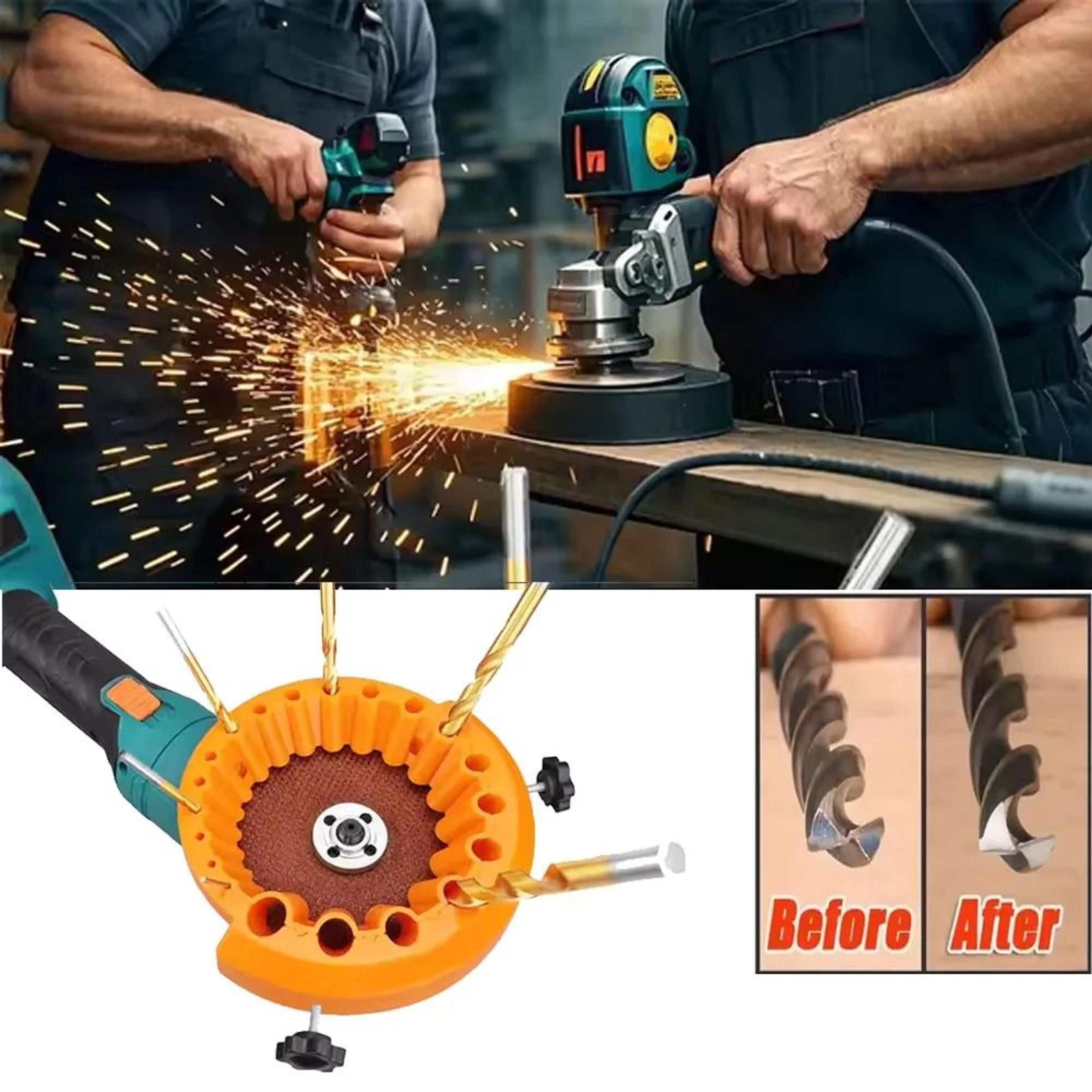 portable power drill bit grinding attachment multi-spec polishing tool