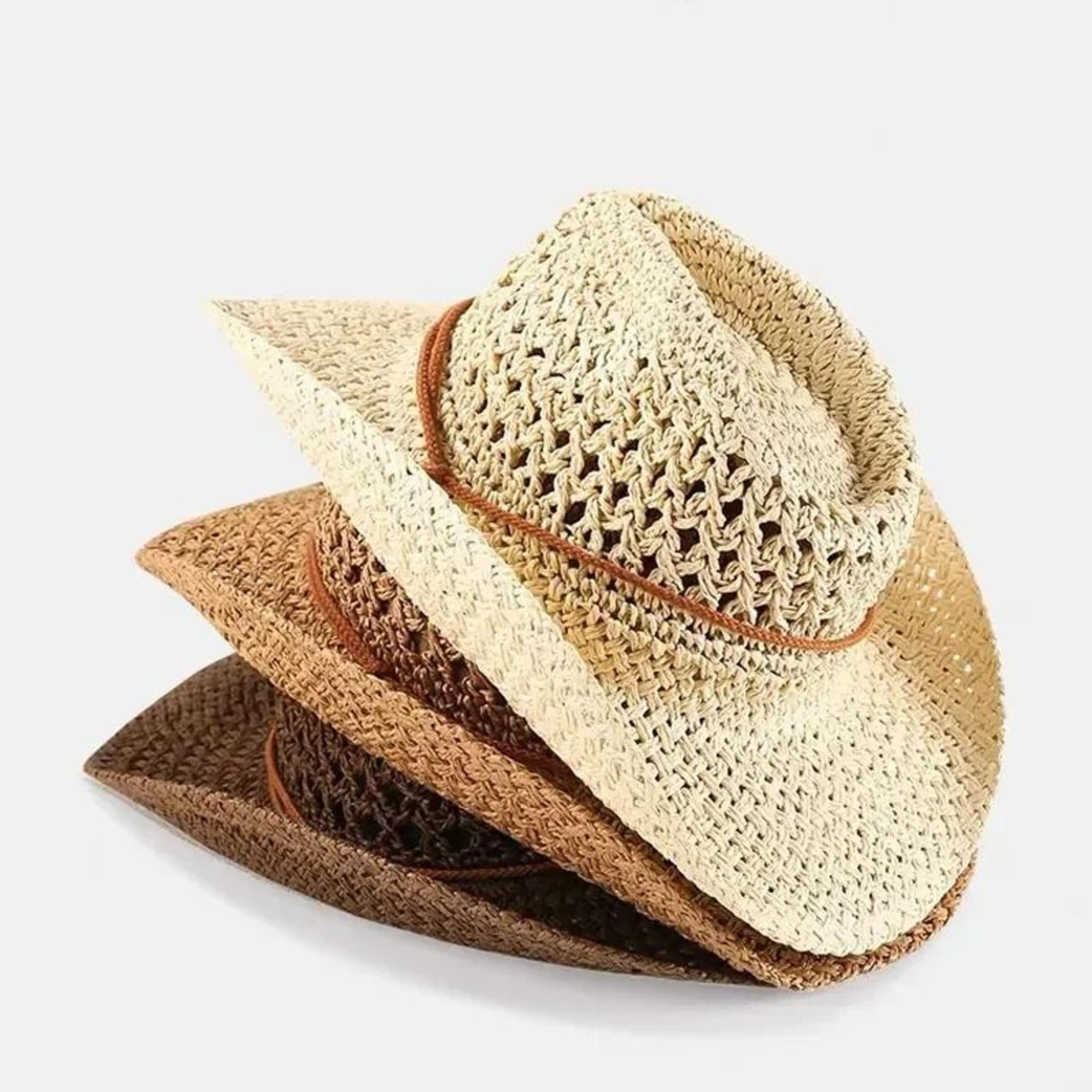 womens straw western cowboy hat