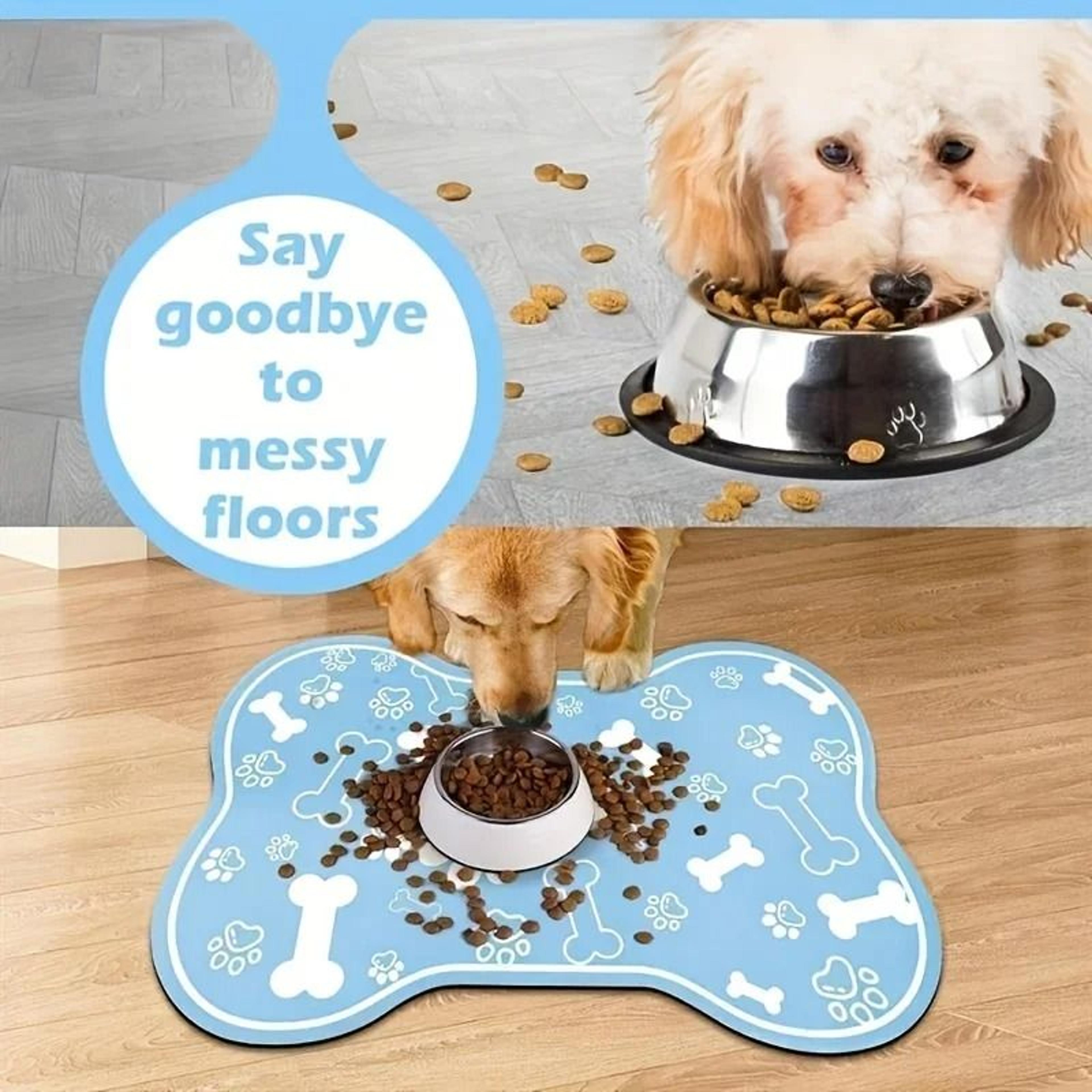 durable non-slip pet feeding and floor protection mat