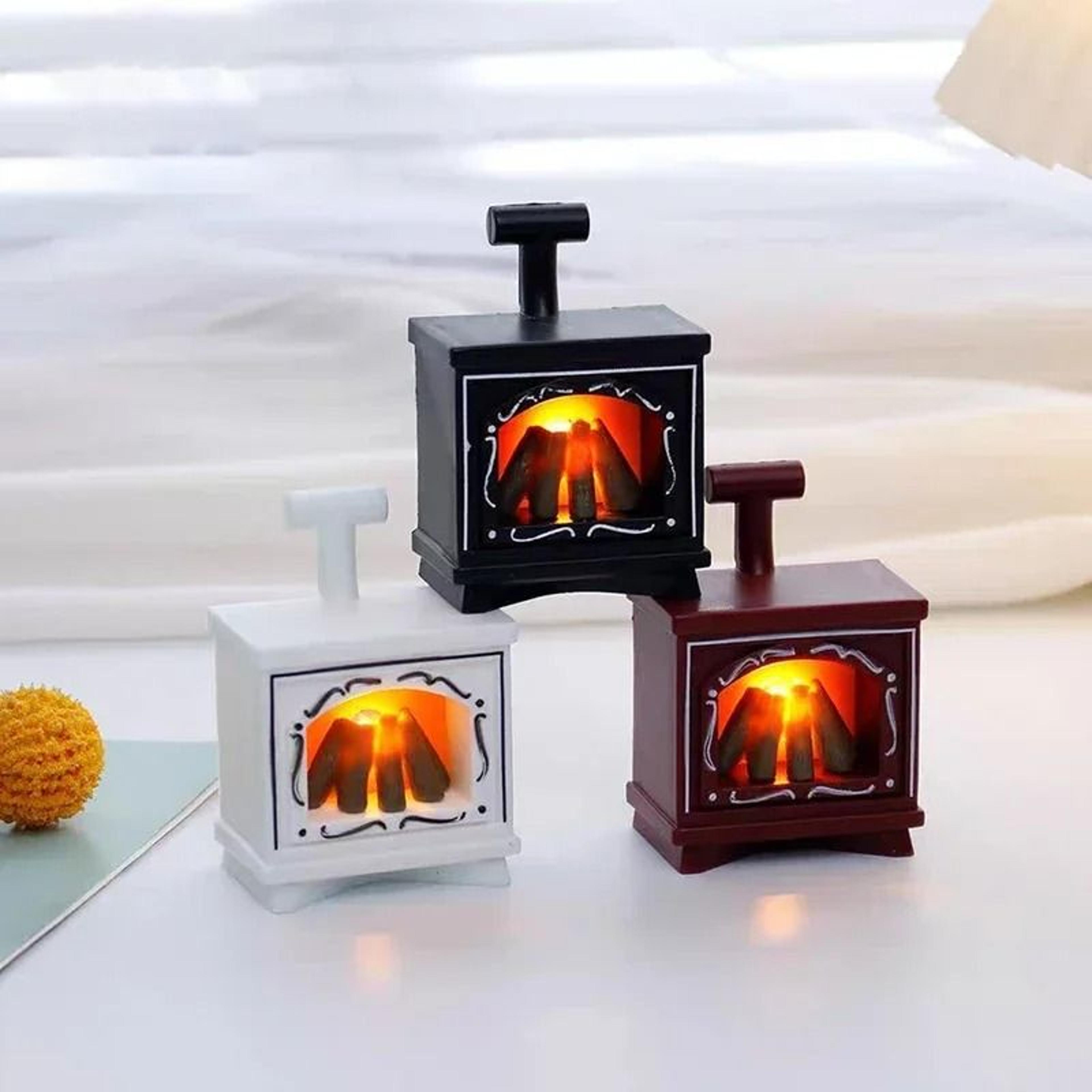 led mini fireplace night light