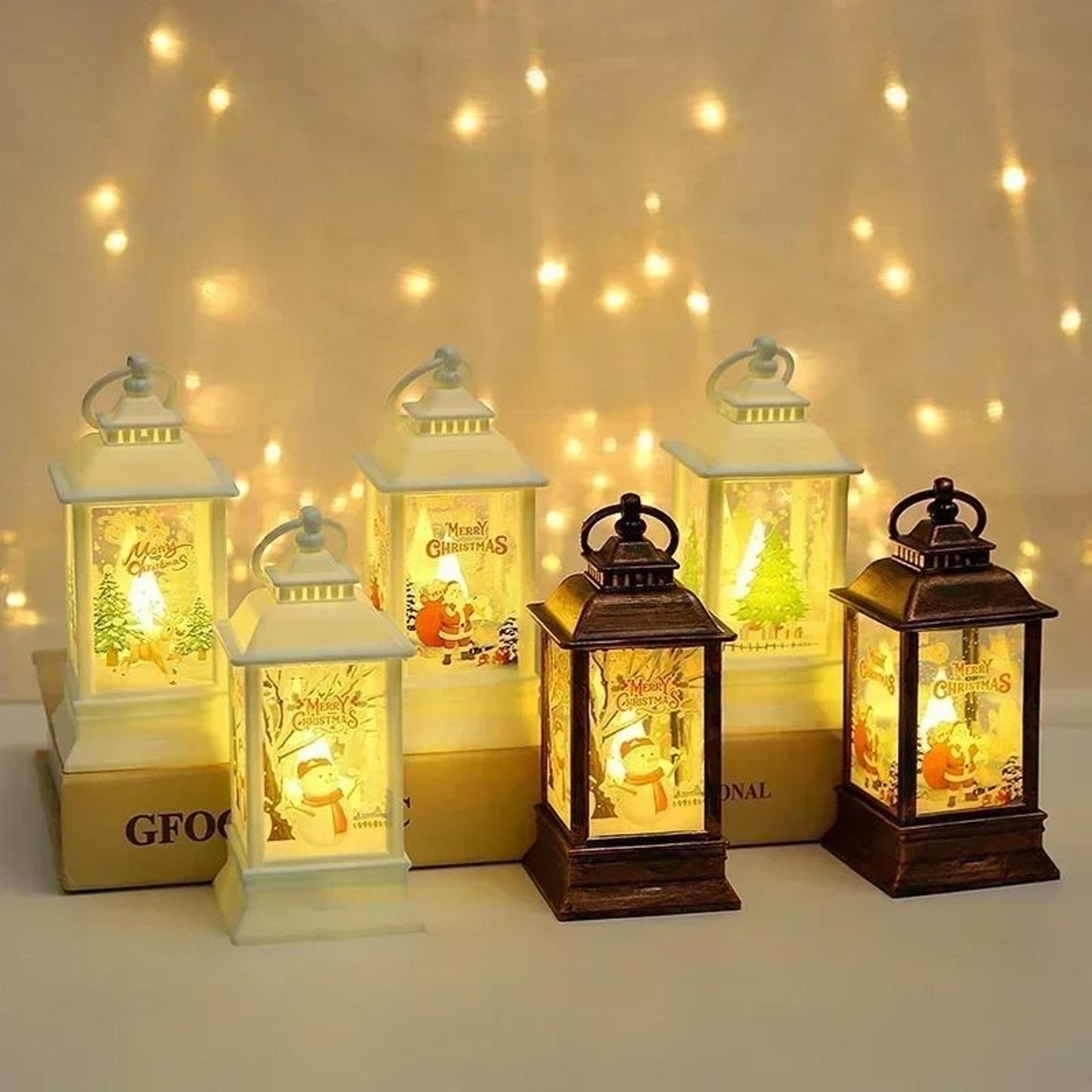 portable retro led christmas hanging lantern