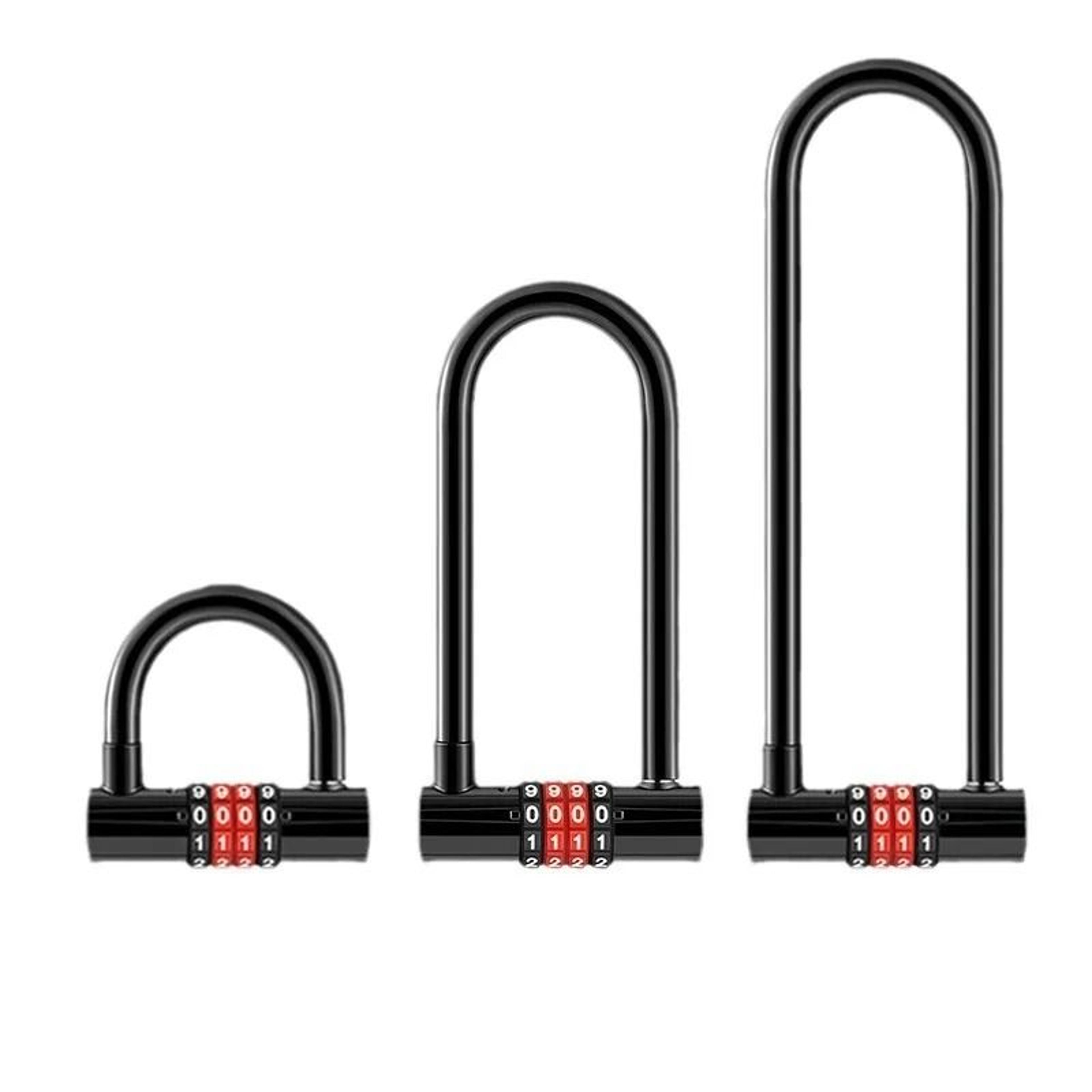 extended u-shaped anti-theft combination lock