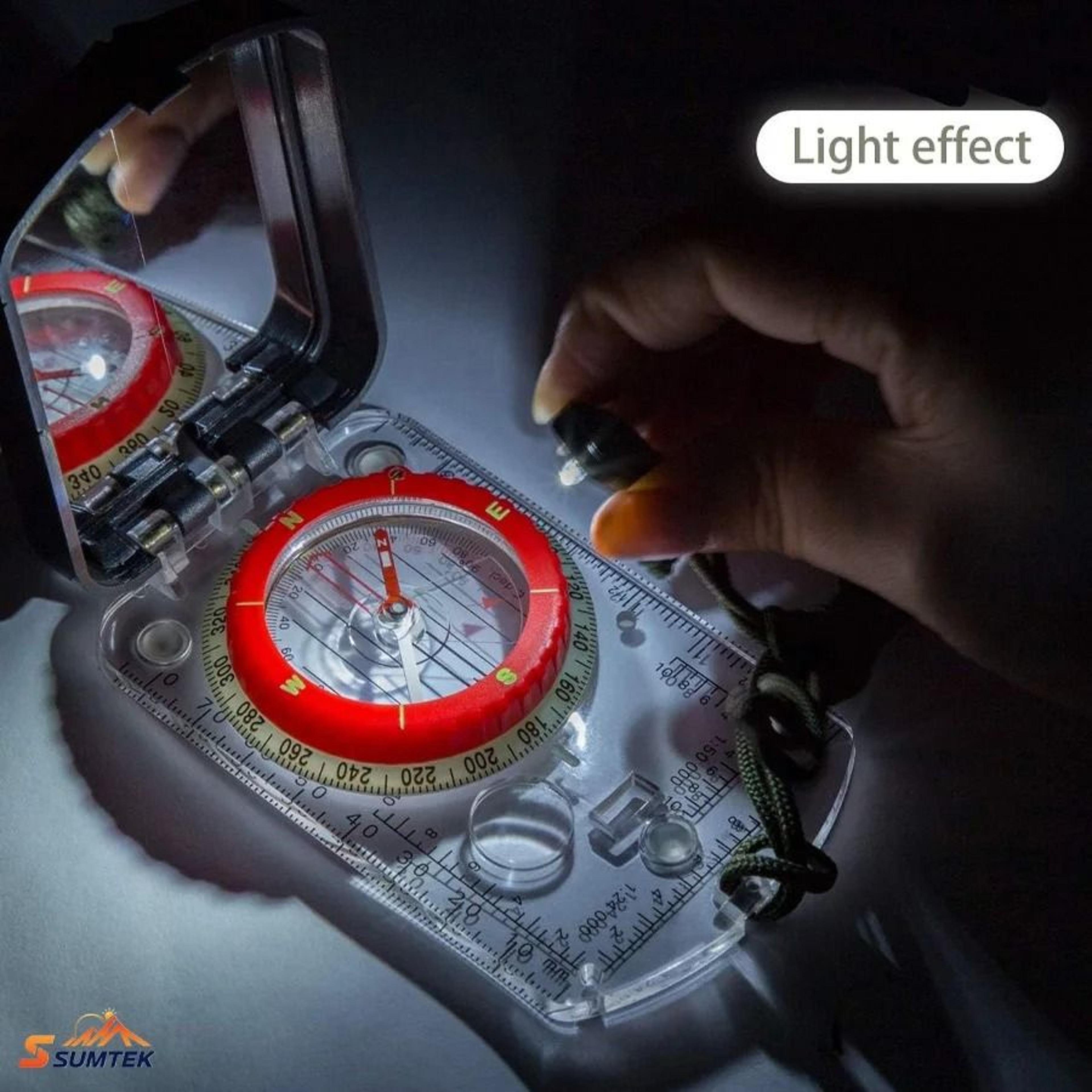 professional orienteering map compass with sighting mirror