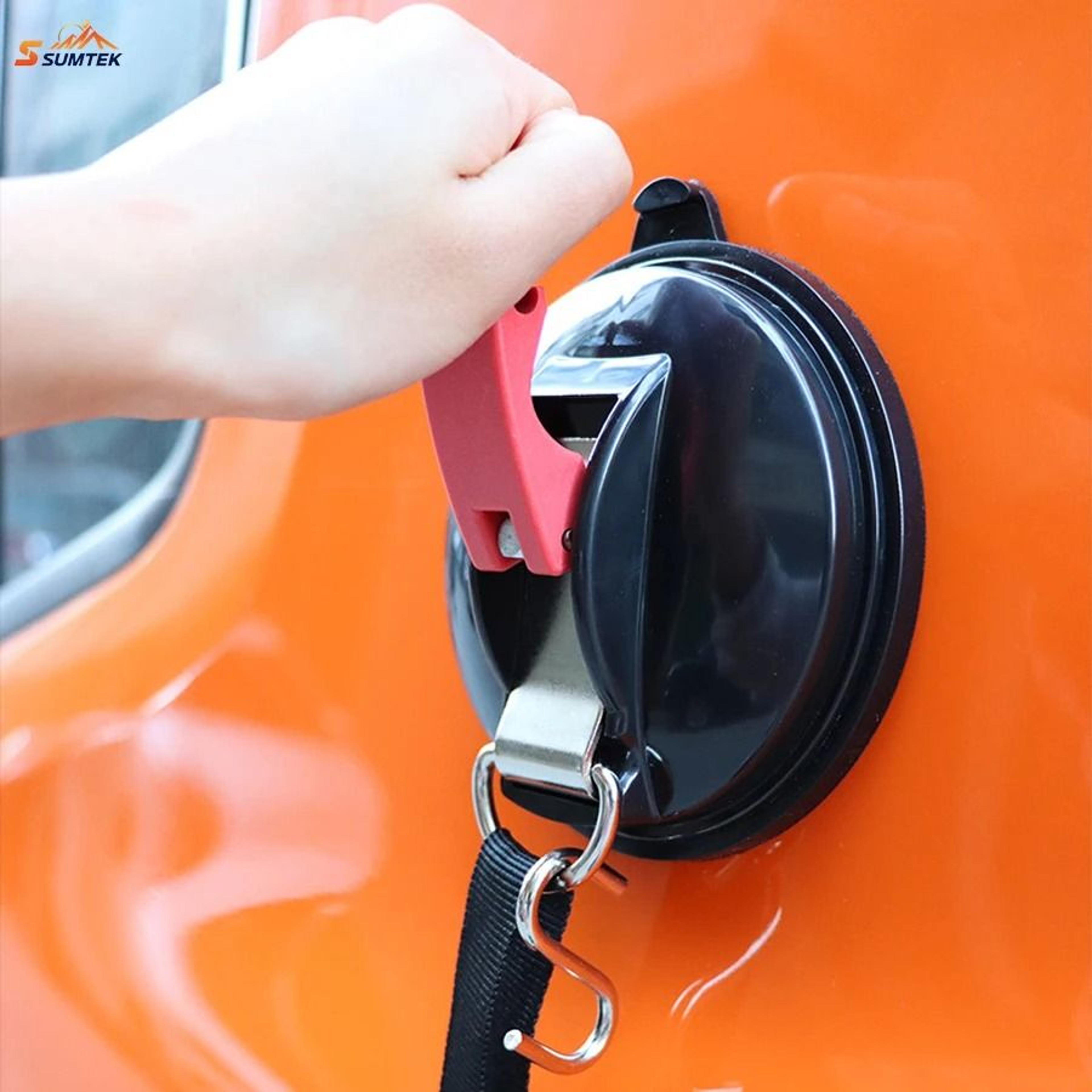 heavy-duty suction cup anchors with securing hooks