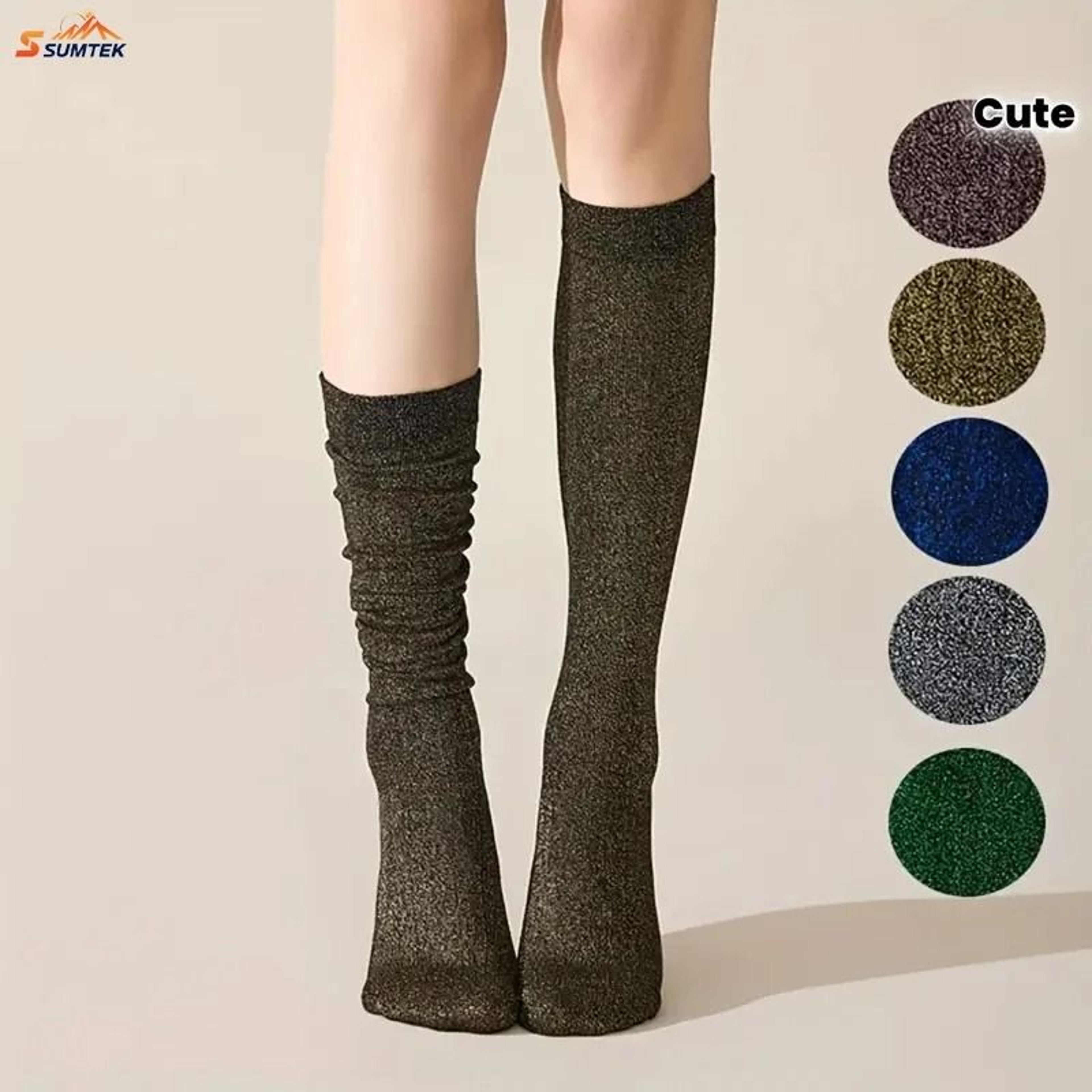 glitter slouch sparkle scrunch socks