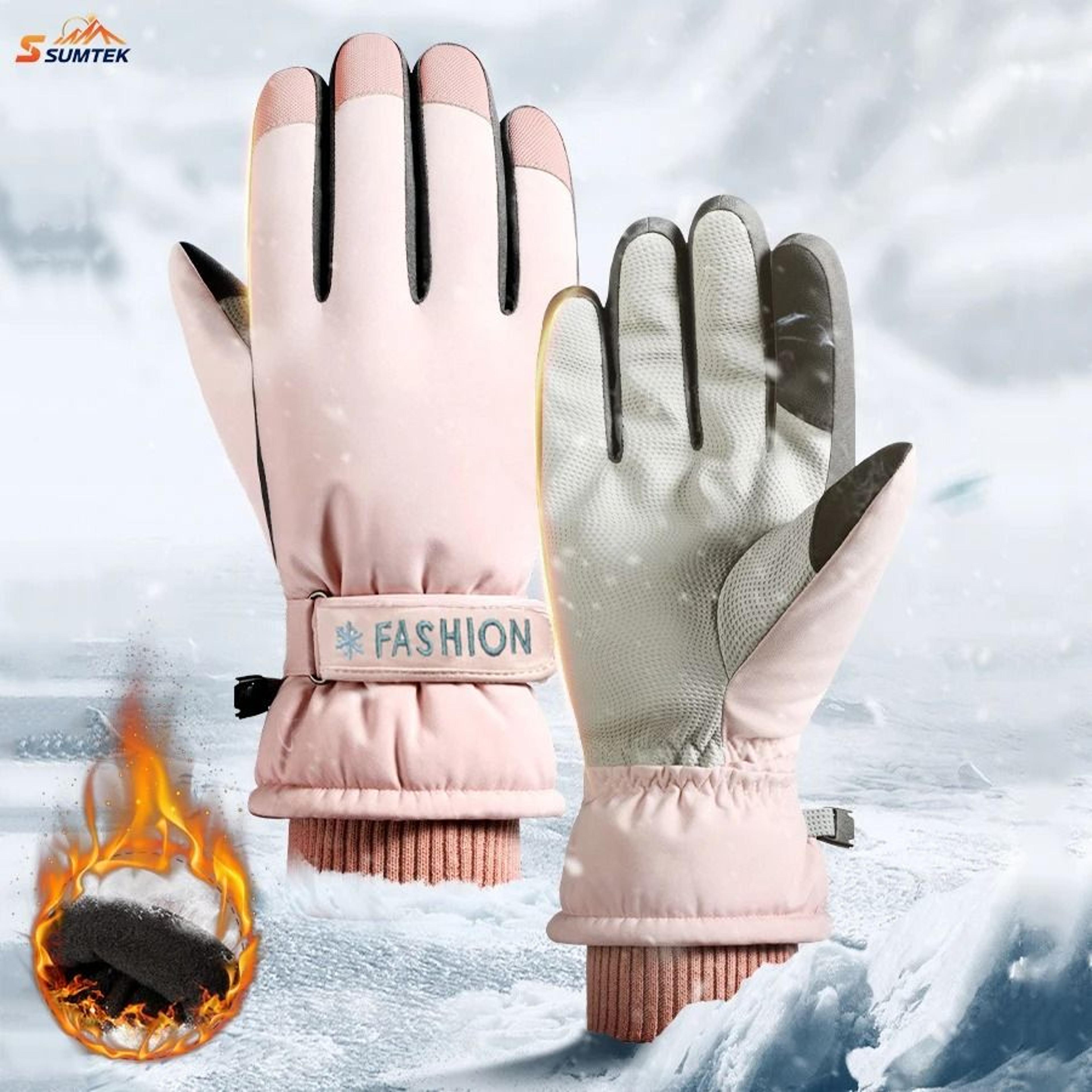 high-performance non-slip touchscreen ski gloves