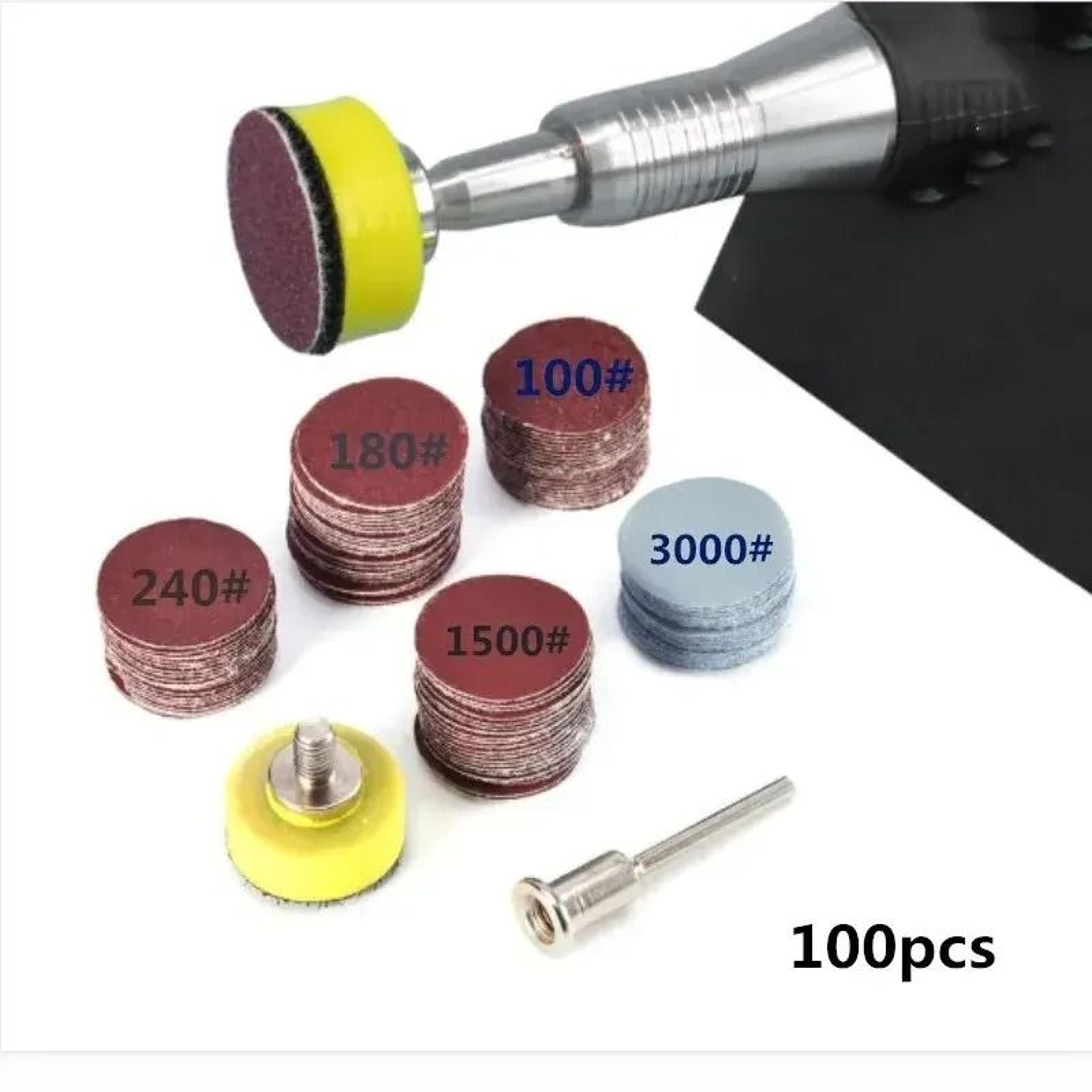 100-piece precision 1-inch sandpaper & sanding disc set
