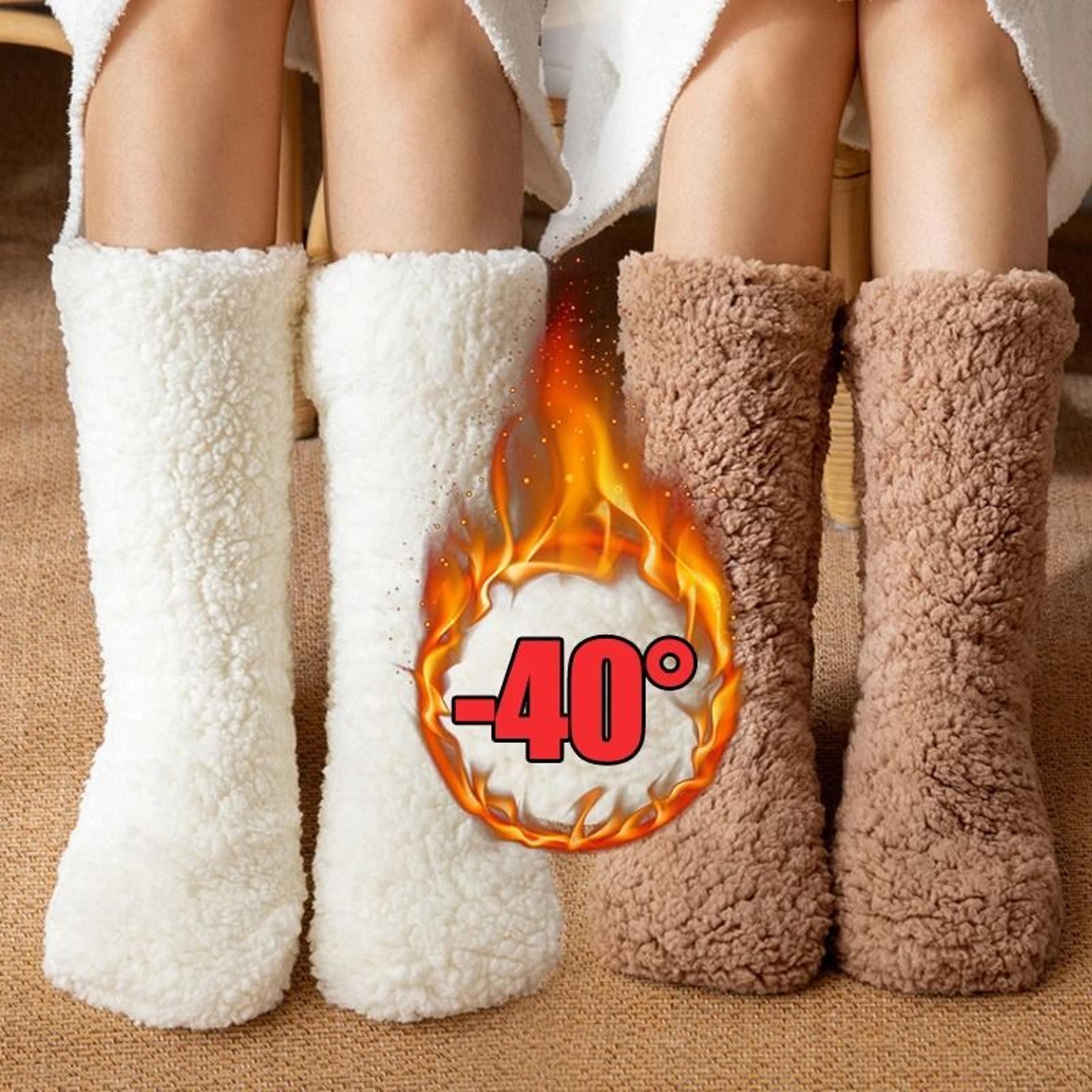 thickened winter woven thermal cashmere floor socks